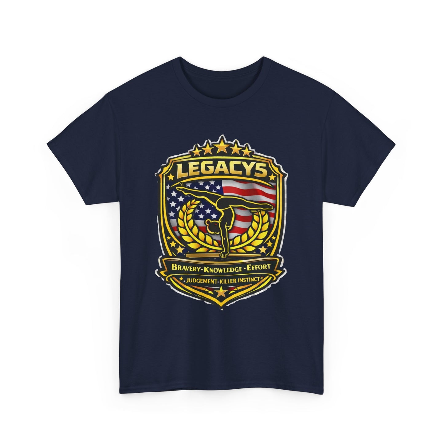 Gymnastics - Female Silhouette Legacy Shield T-Shirt