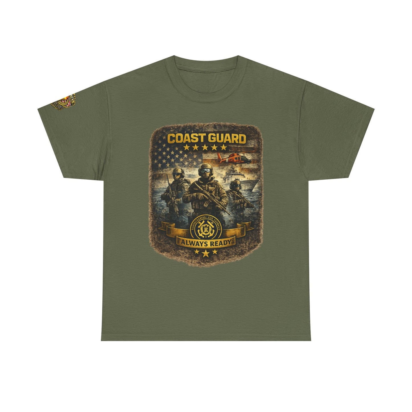 Coast Guard Helicopter 'Always Ready' Graphic Tee w/ Legacy 5 Brand Crest