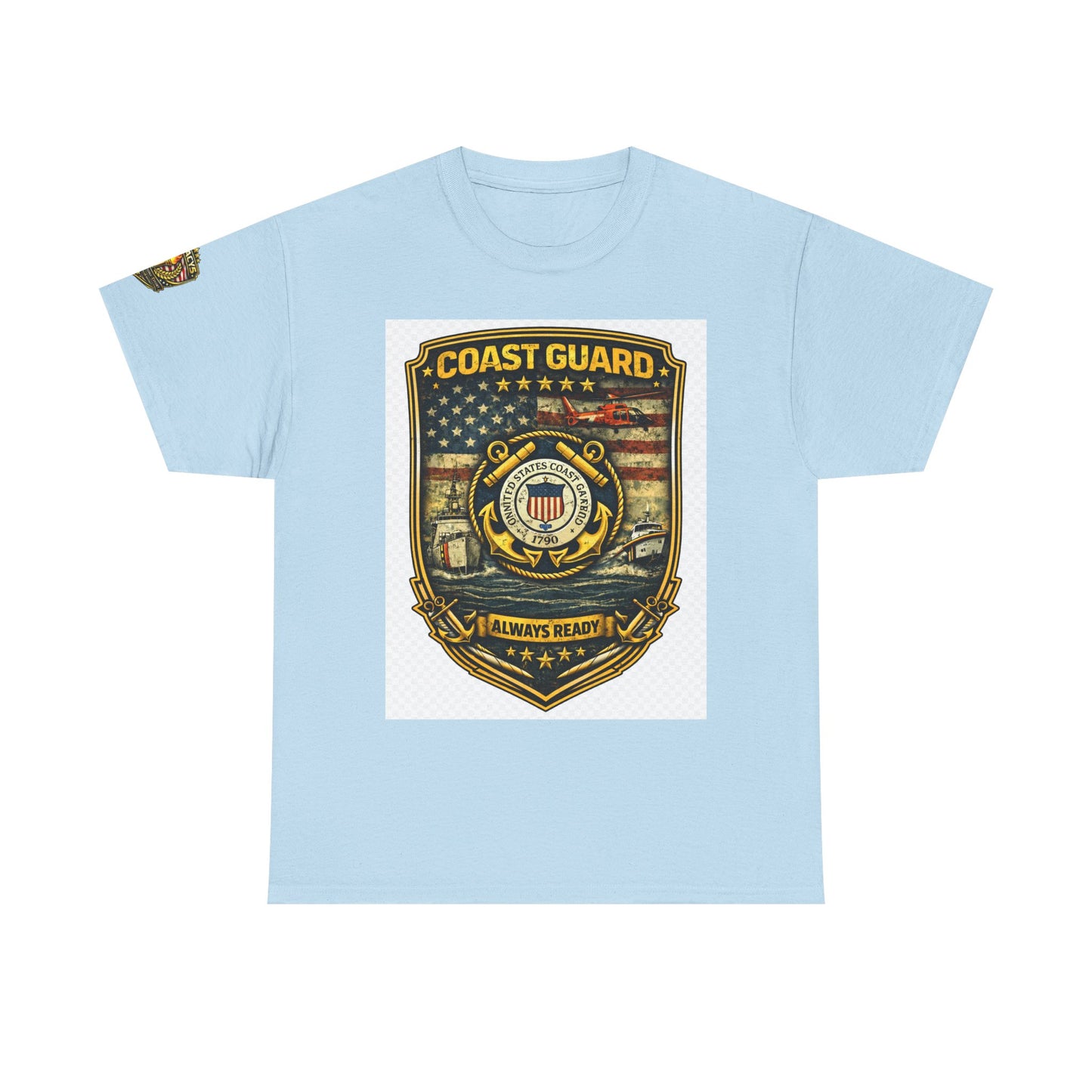 Coast Guard Shield â€” "Always Ready" Patriotic Military Tee w/ Legacy 5 Brand Crest