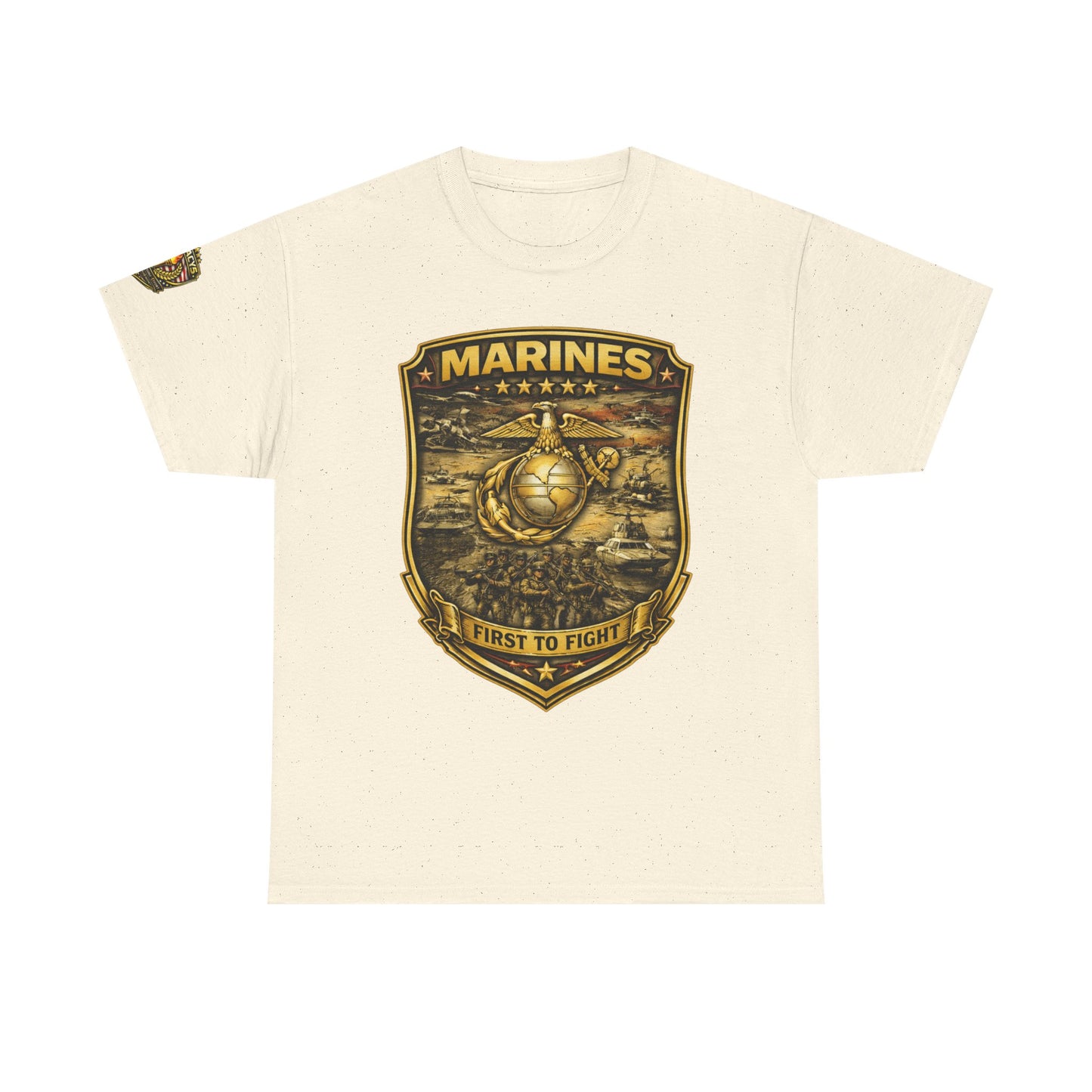 Marines 'First to Fight' Emblem T-Shirt w/ Legacy 5 Brand Crest
