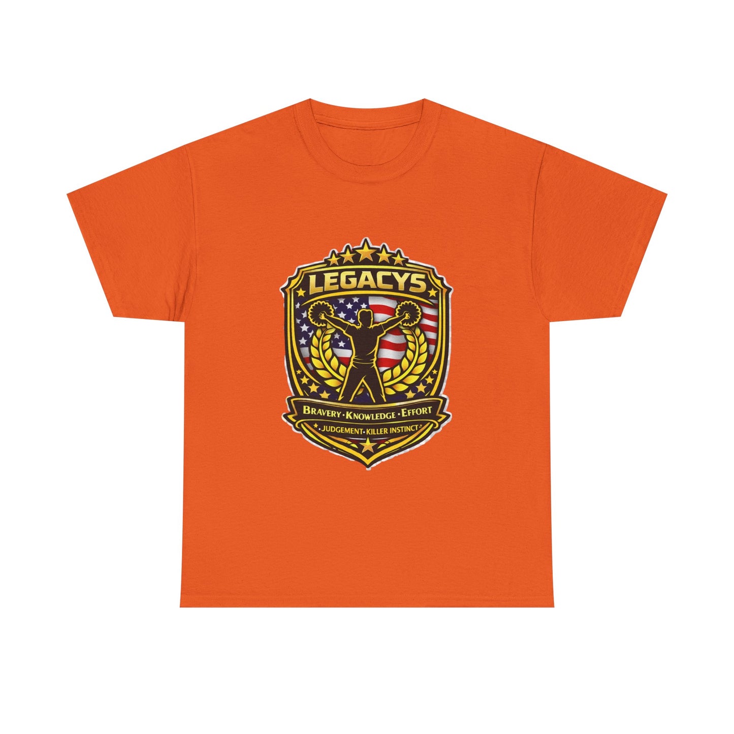Cheerleading - Male Silhouette Legacy Shield T-Shirt