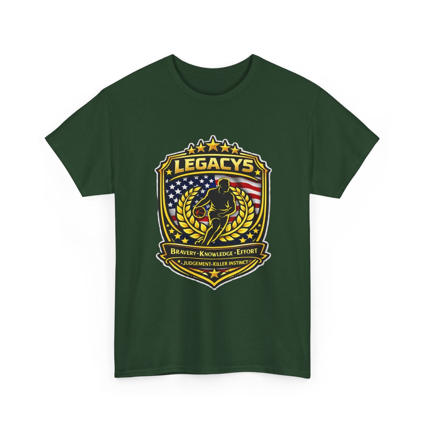 Basketball - Male Silhouette Legacy Shield T-Shirt