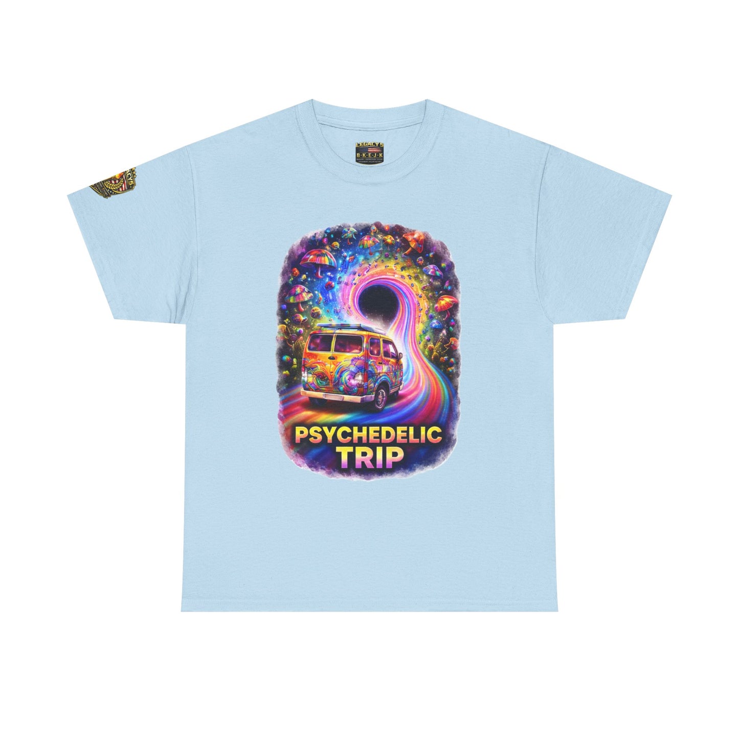 Retro VW Van Cosmic Psychedelic Road Trip T-Shirt