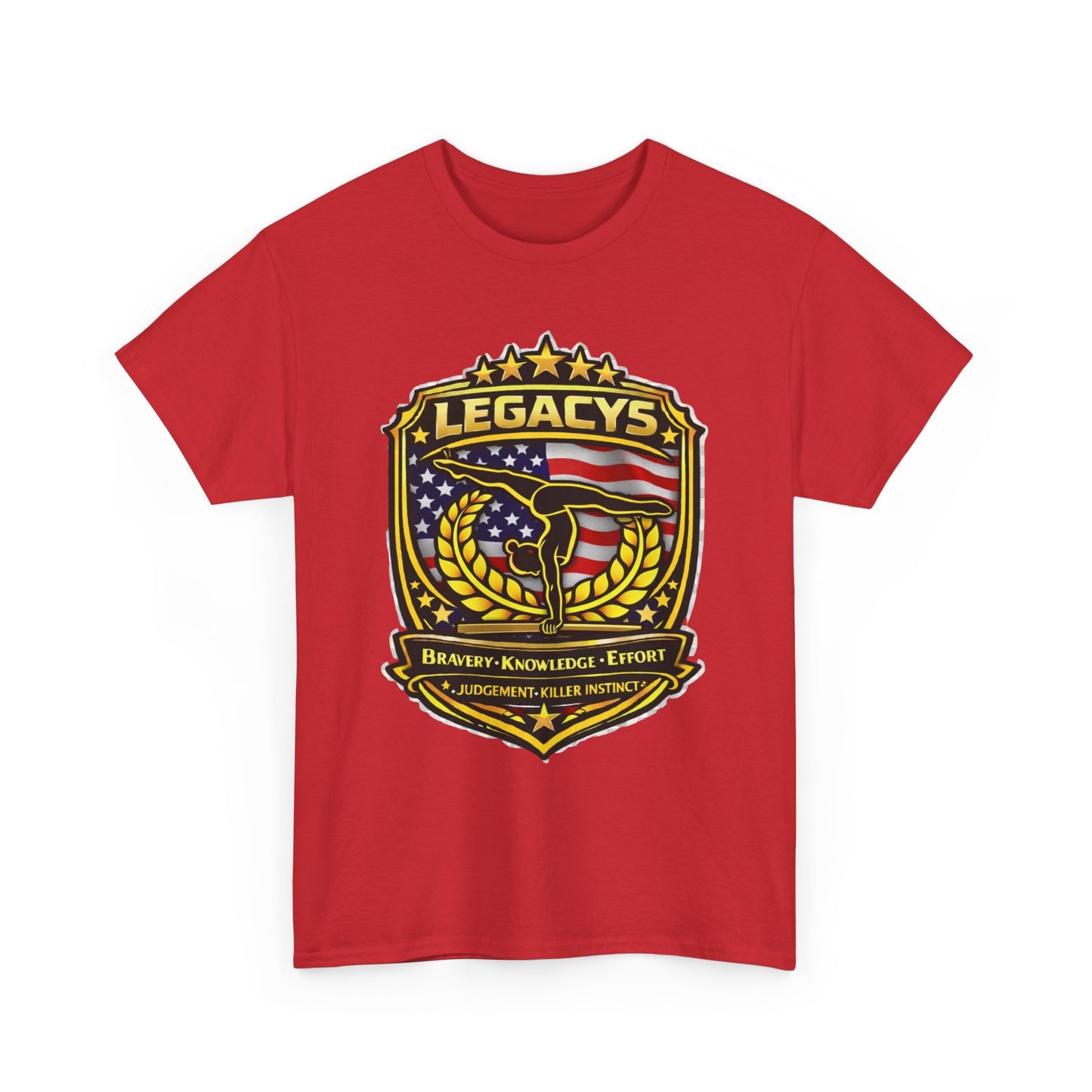 Gymnastics - Female Silhouette Legacy Shield T-Shirt