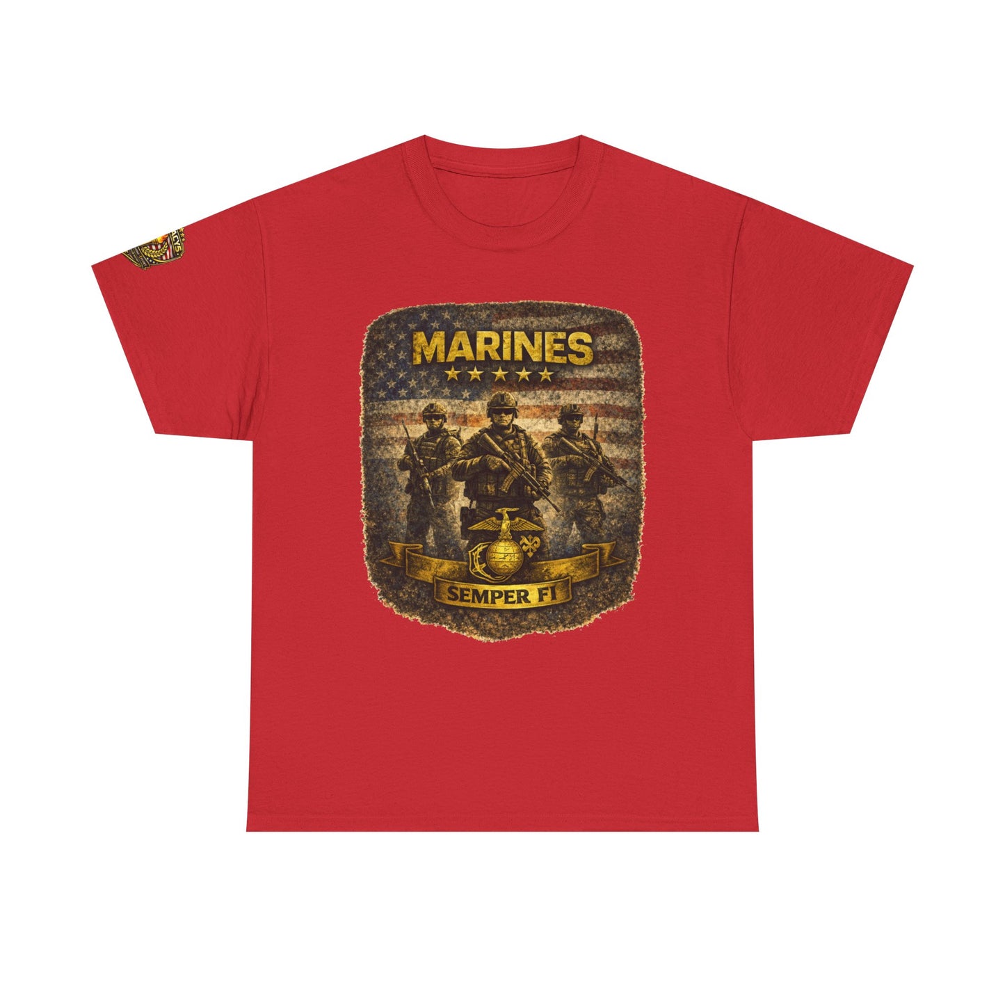 Marines Semper Fi Tâ€‘Shirt â€” Vintage Military Emblem Tee w/ Legacy 5 Brand Crest
