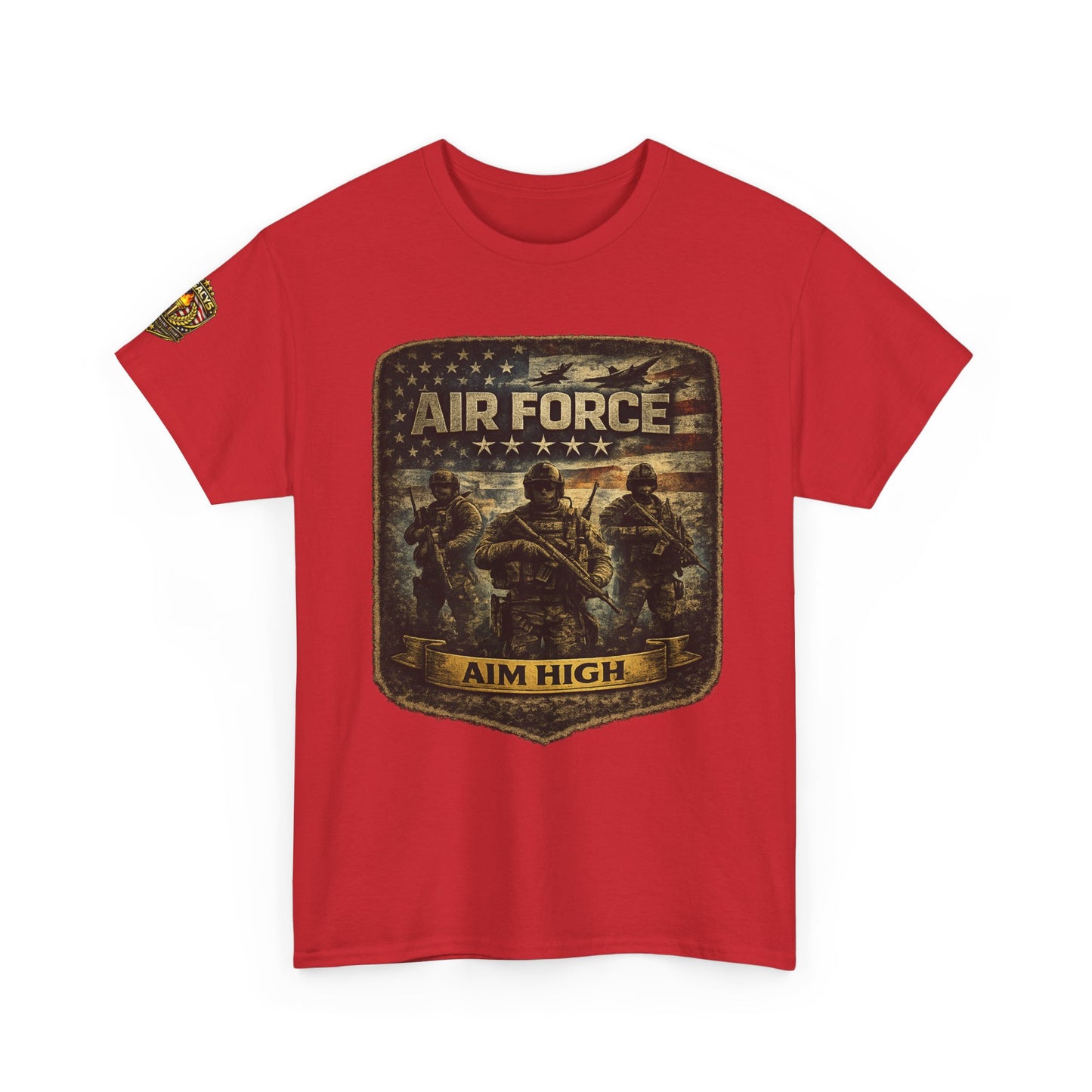 Air Force 'Aim High' Military Tee w/ Legacy 5 Brand Crest