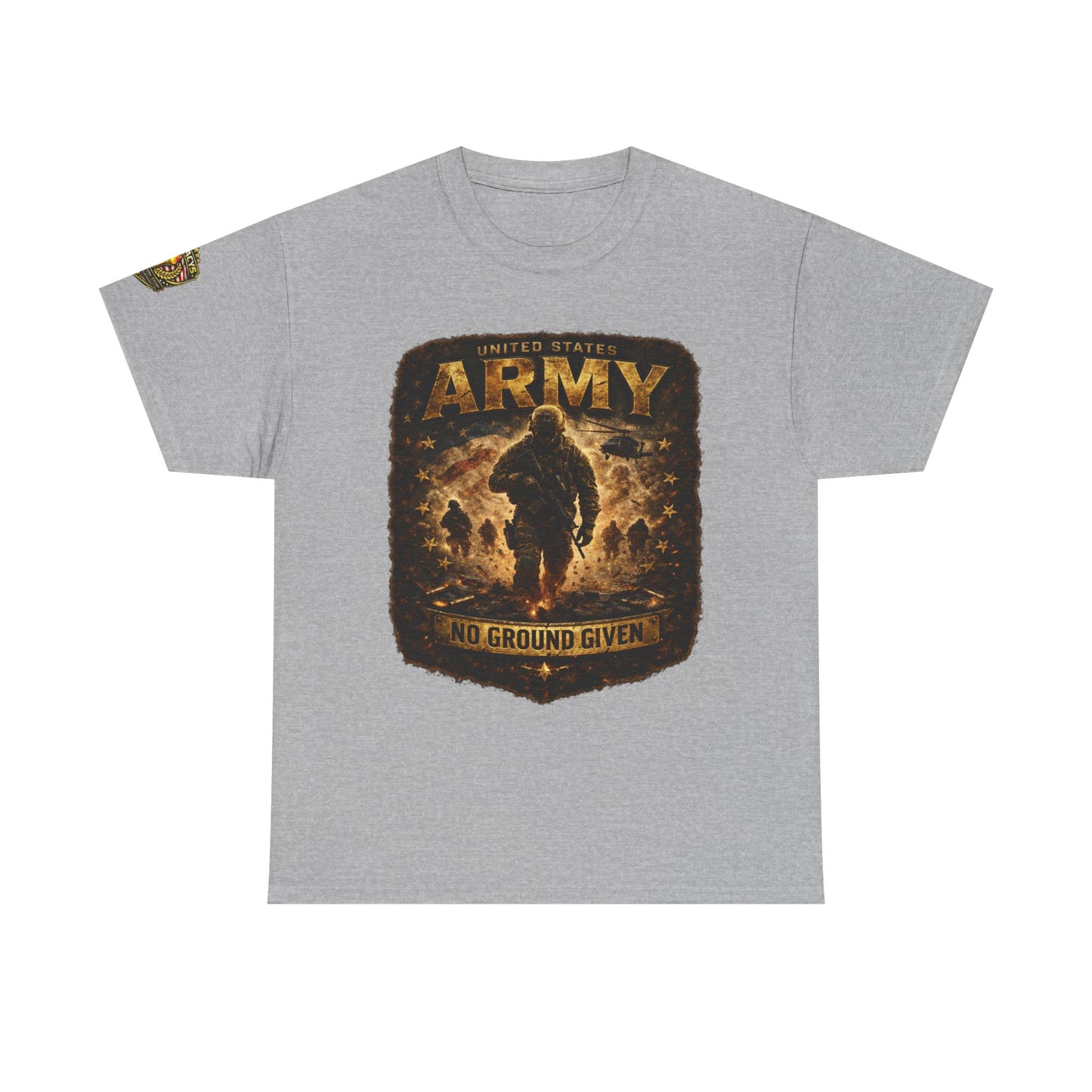 Army â€” "No Ground Given" Military Graphic Tee w/ Legacy 5 Brand Crest