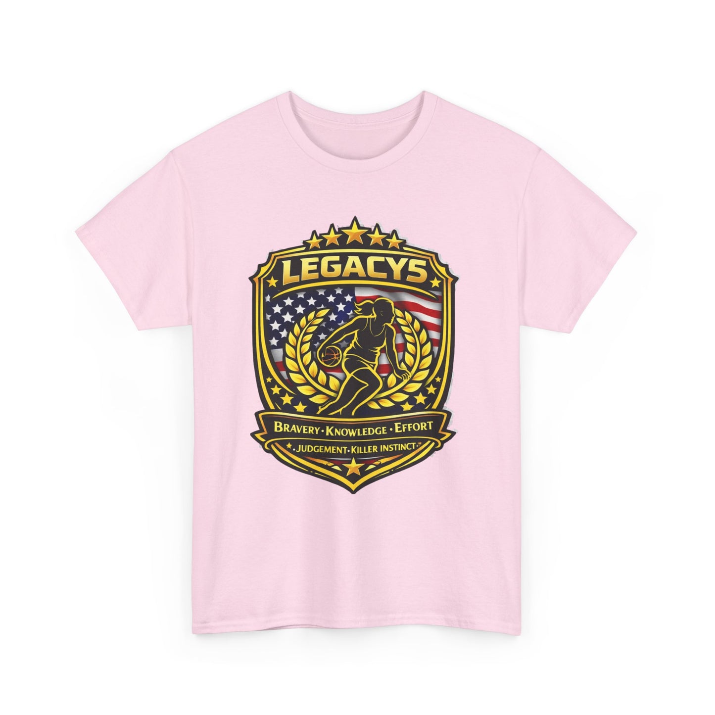 Basketball- Female Silhouette Legacy Shield T-Shirt