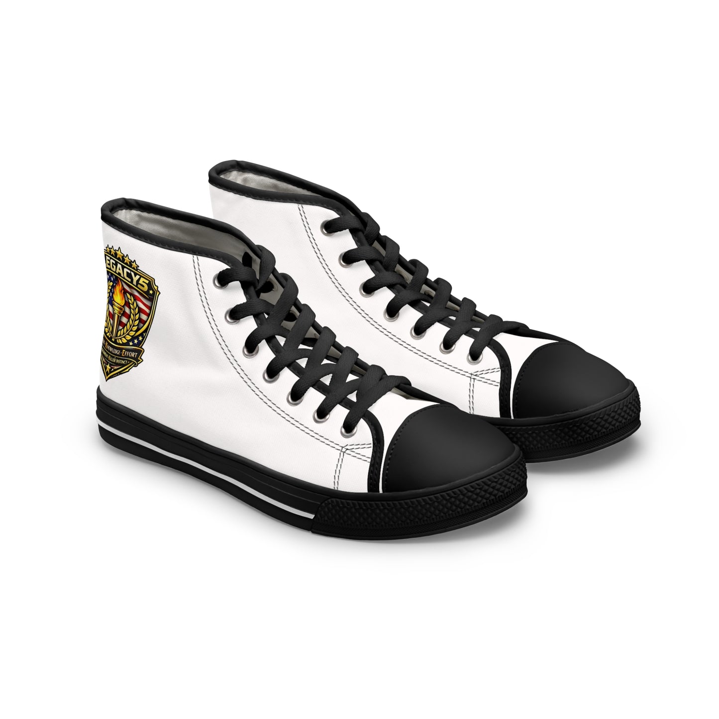 Legacy 5 Brand Crest Womenâ€™s High Top Sneakers