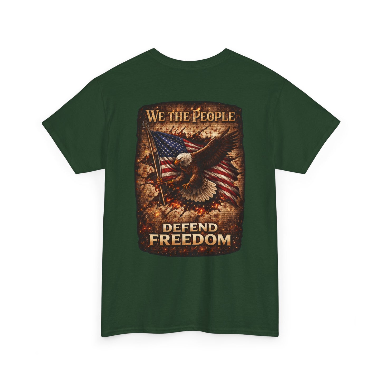 Defend Freedom 'We The People' Eagle American Flag Graphic Tâ€‘Shirt