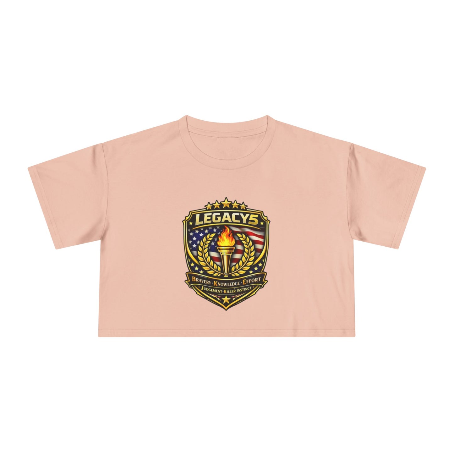 Legacy 5 Shield Crop Tee