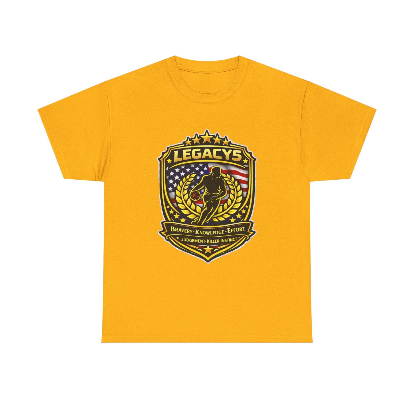 Basketball - Male Silhouette Legacy Shield T-Shirt