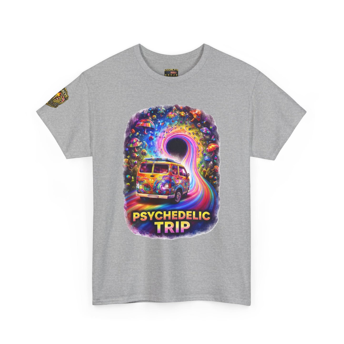 Retro VW Van Cosmic Psychedelic Road Trip T-Shirt