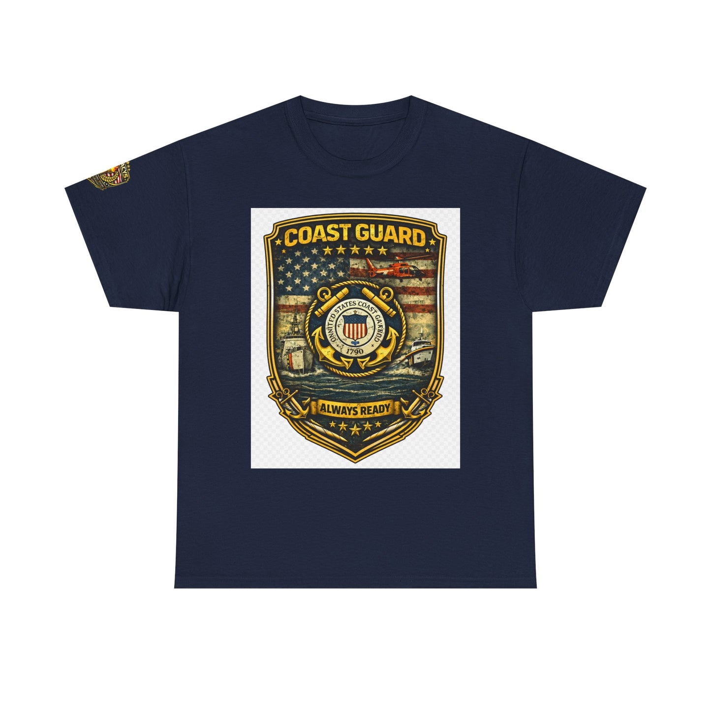 Coast Guard Shield â€” "Always Ready" Patriotic Military Tee w/ Legacy 5 Brand Crest