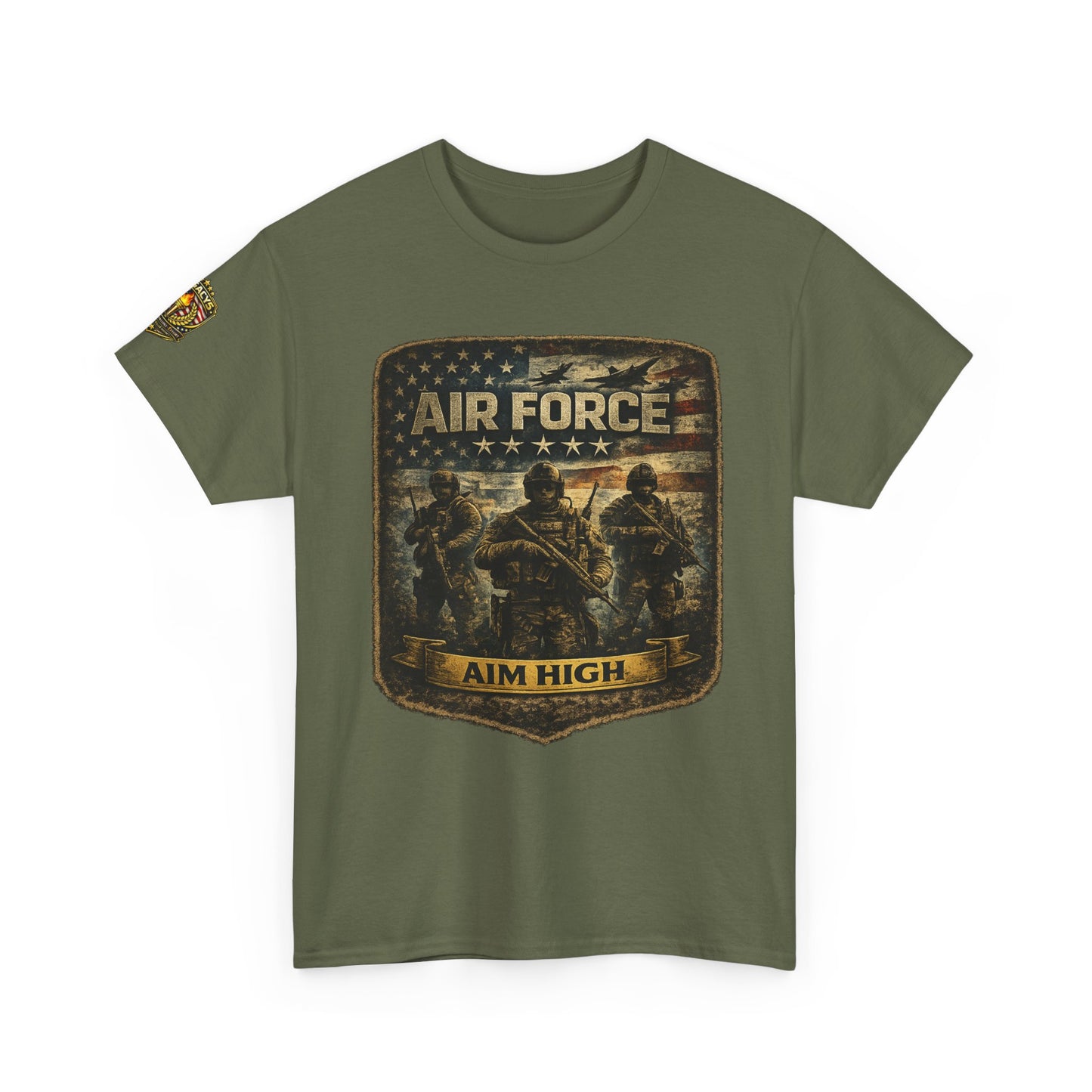 Air Force 'Aim High' Military Tee w/ Legacy 5 Brand Crest