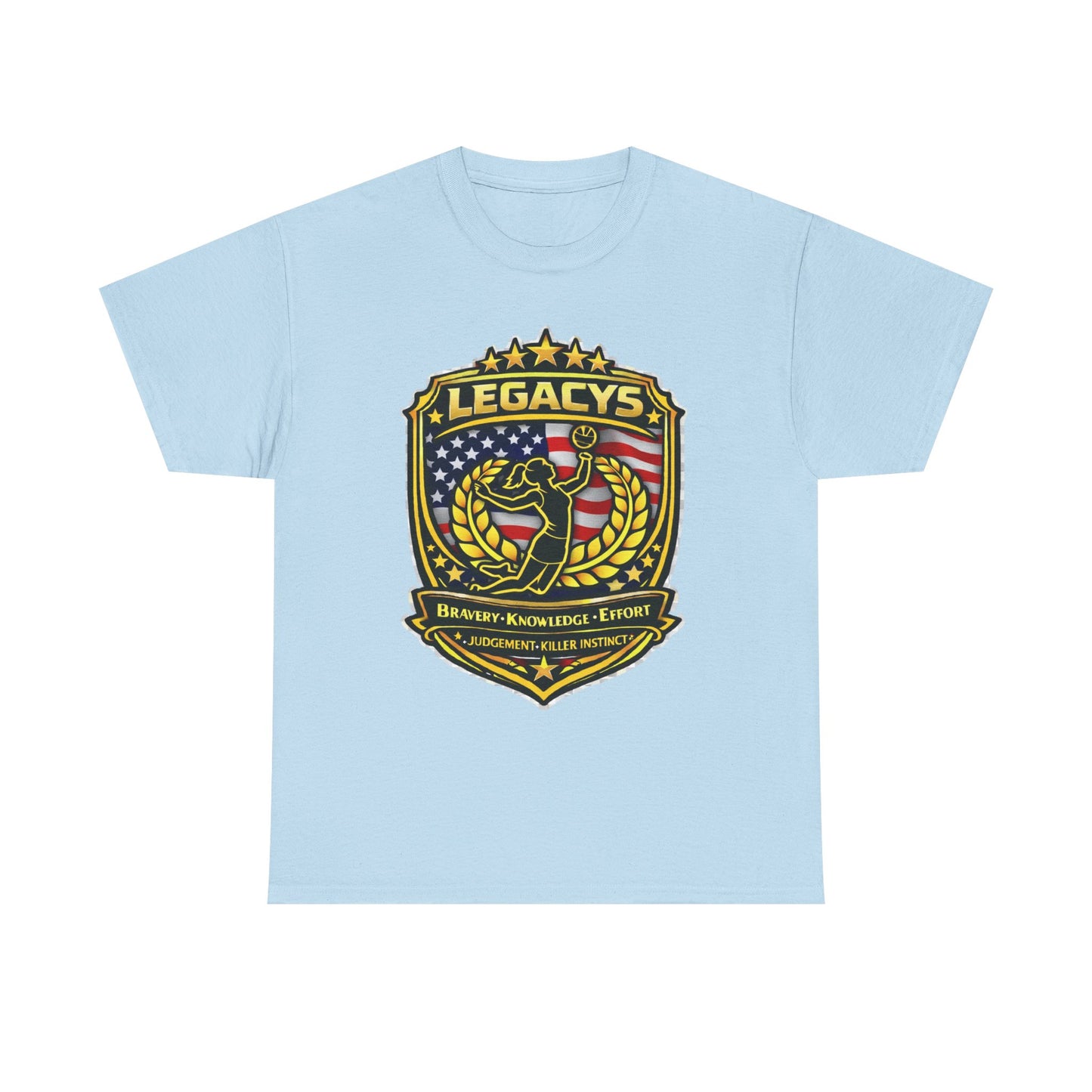 Volleyball - Female Silhouette Legacy Shield T-Shirt