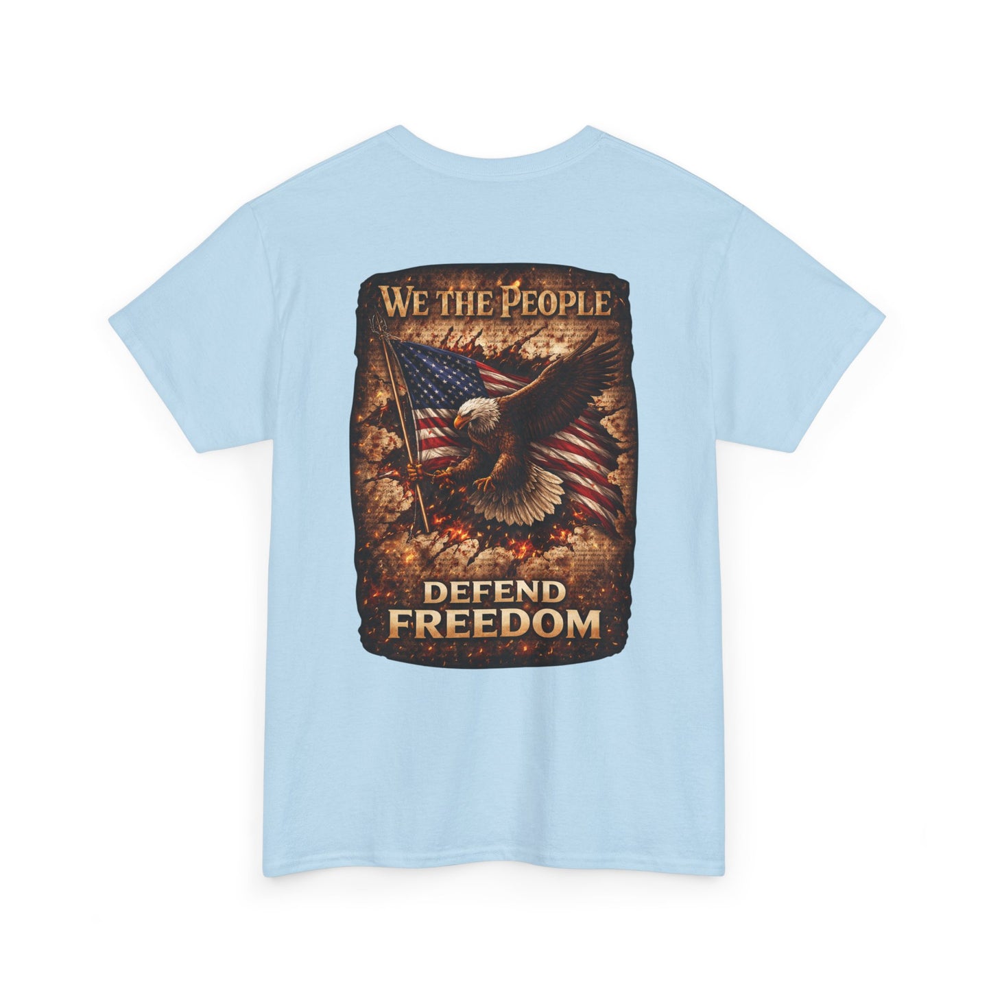 Defend Freedom 'We The People' Eagle American Flag Graphic Tâ€‘Shirt