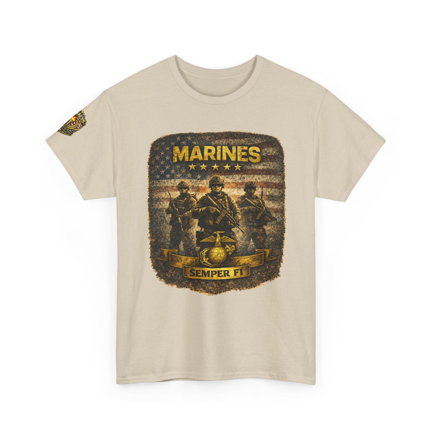 Marines Semper Fi Tâ€‘Shirt â€” Vintage Military Emblem Tee w/ Legacy 5 Brand Crest