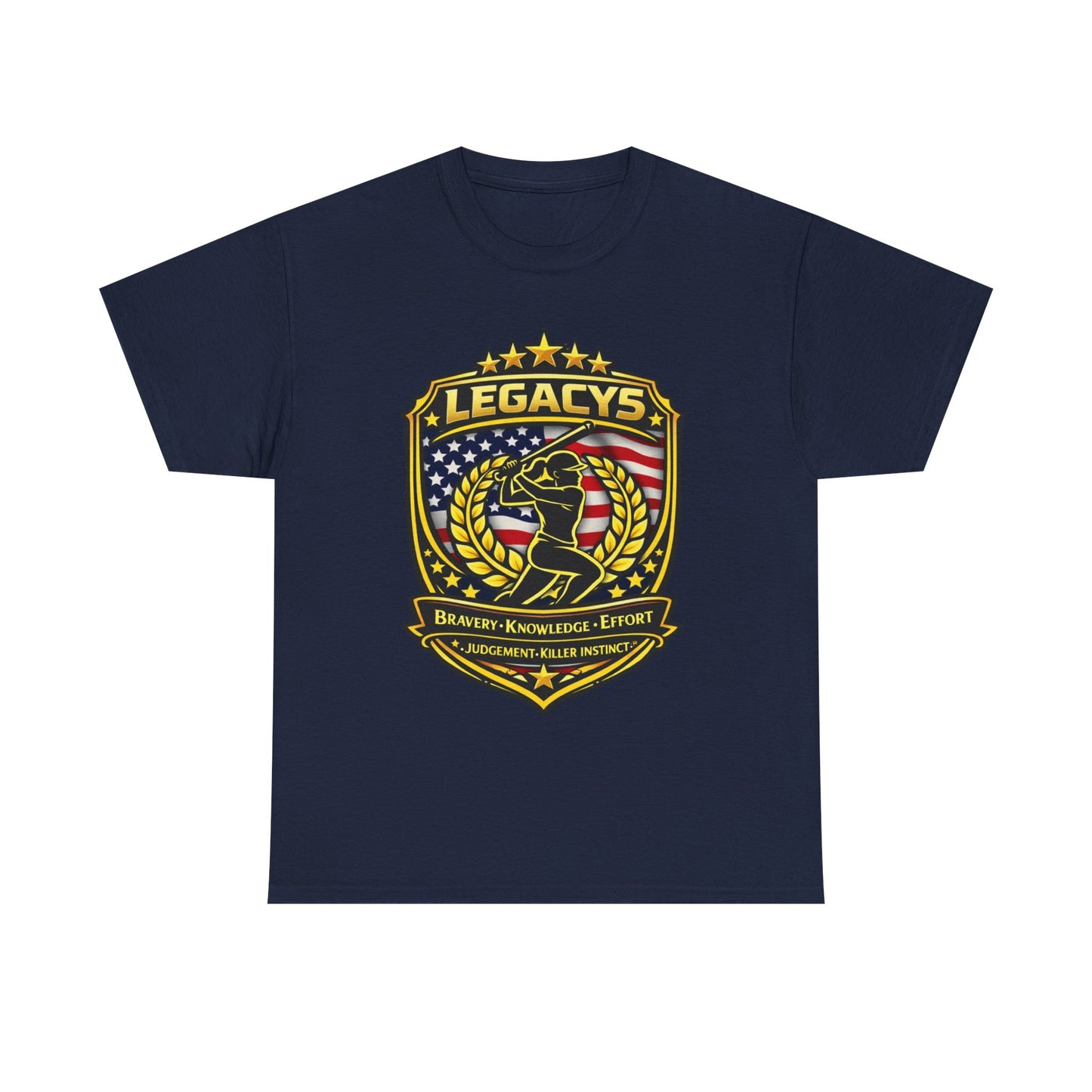 Baseball/Softball -Female Silhouette Legacy Shield T-Shirt