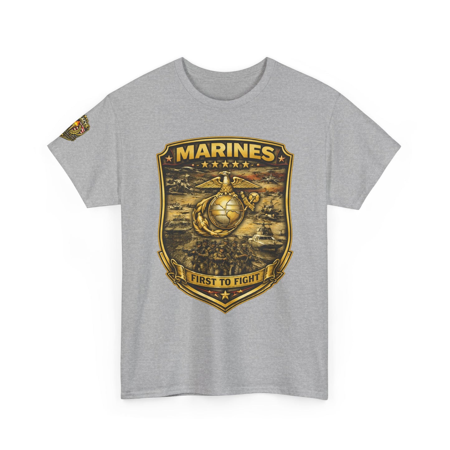 Marines 'First to Fight' Emblem T-Shirt w/ Legacy 5 Brand Crest
