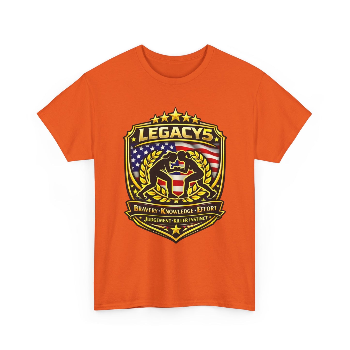 Wrestling- Female Silhouette Legacy Shield T-Shirt