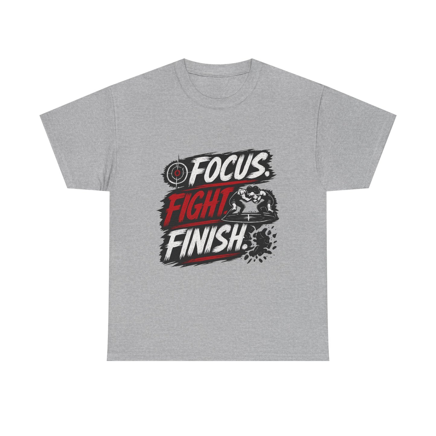 Wrestling 'Focus. Fight. Finish.' Motivational Tee
