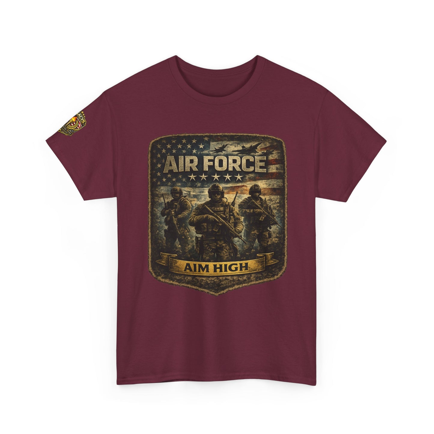 Air Force 'Aim High' Military Tee w/ Legacy 5 Brand Crest