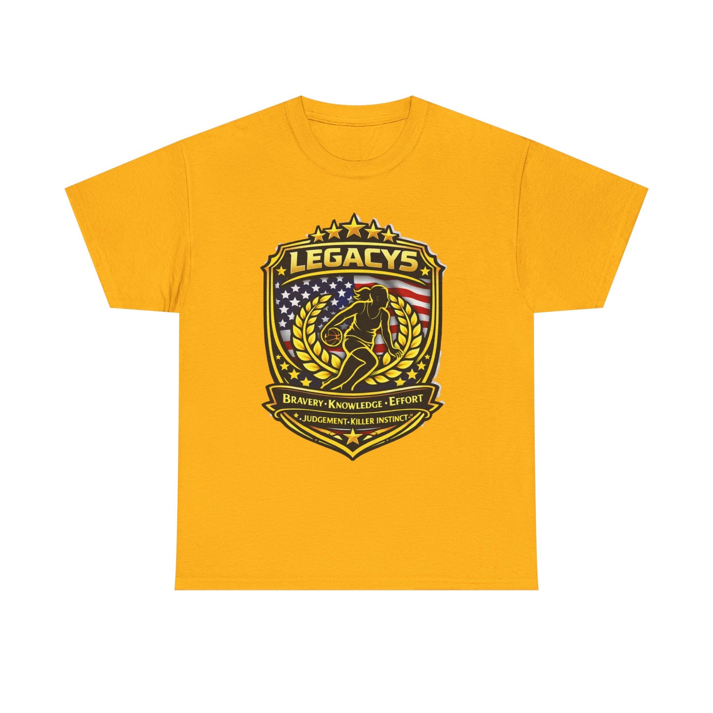 Basketball- Female Silhouette Legacy Shield T-Shirt
