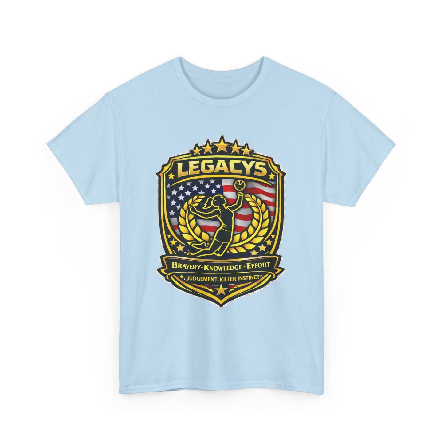 Volleyball - Female Silhouette Legacy Shield T-Shirt