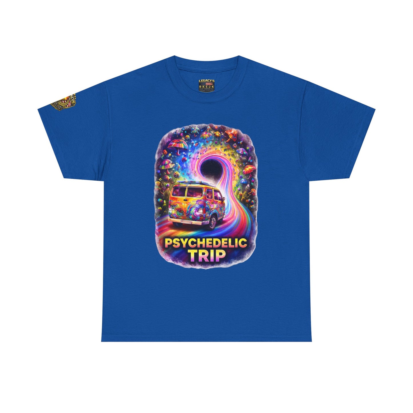 Retro VW Van Cosmic Psychedelic Road Trip T-Shirt
