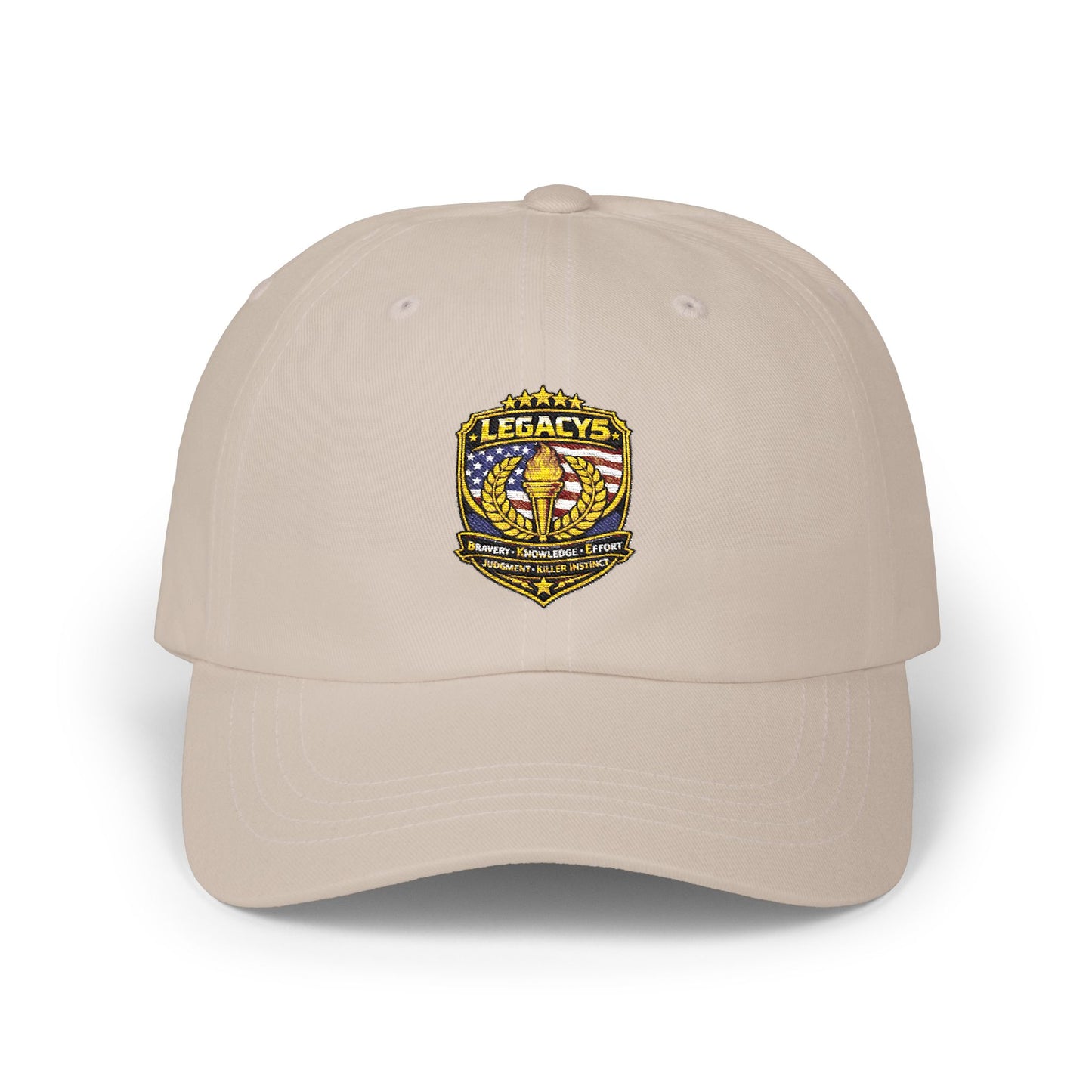 Legacy Crest Dad Cap â€“ Embroidered Shield Logo Baseball Hat