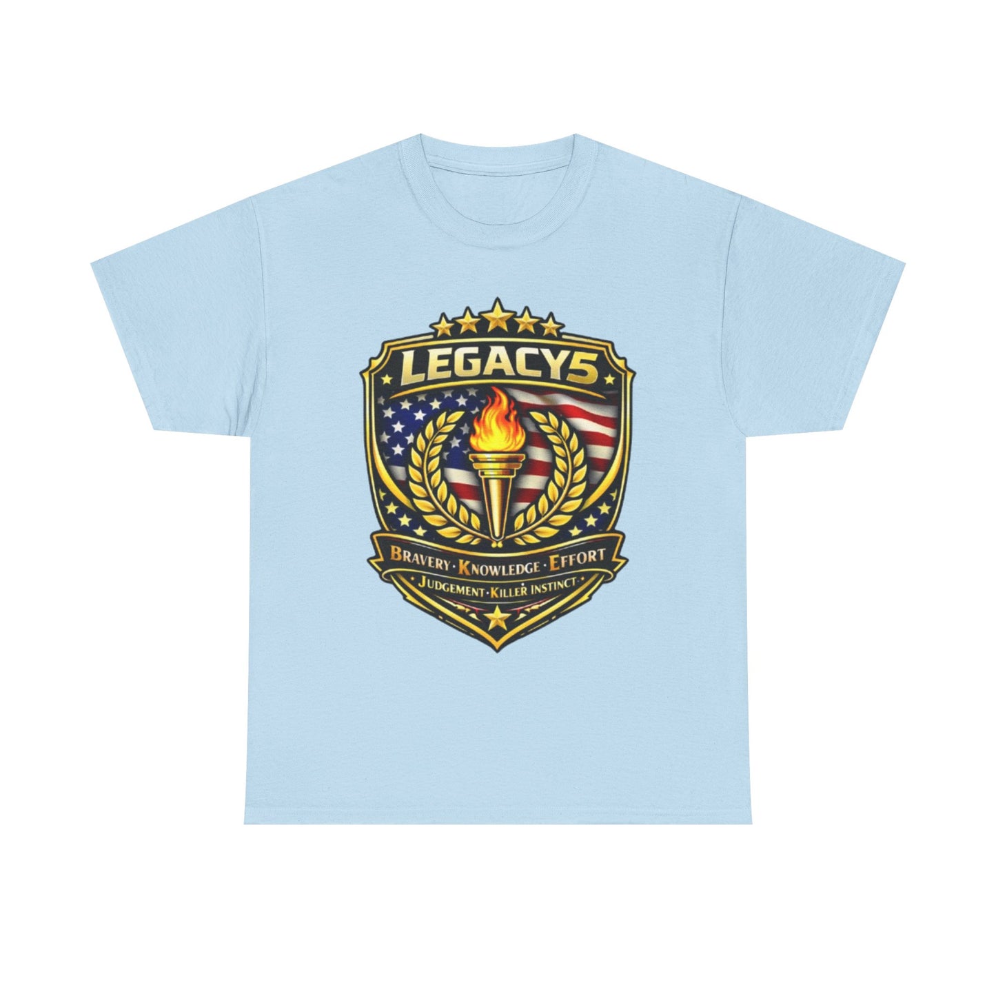 Legacy 5 Brand Crest T-Shirt - Built on Values. Worn with Purpose