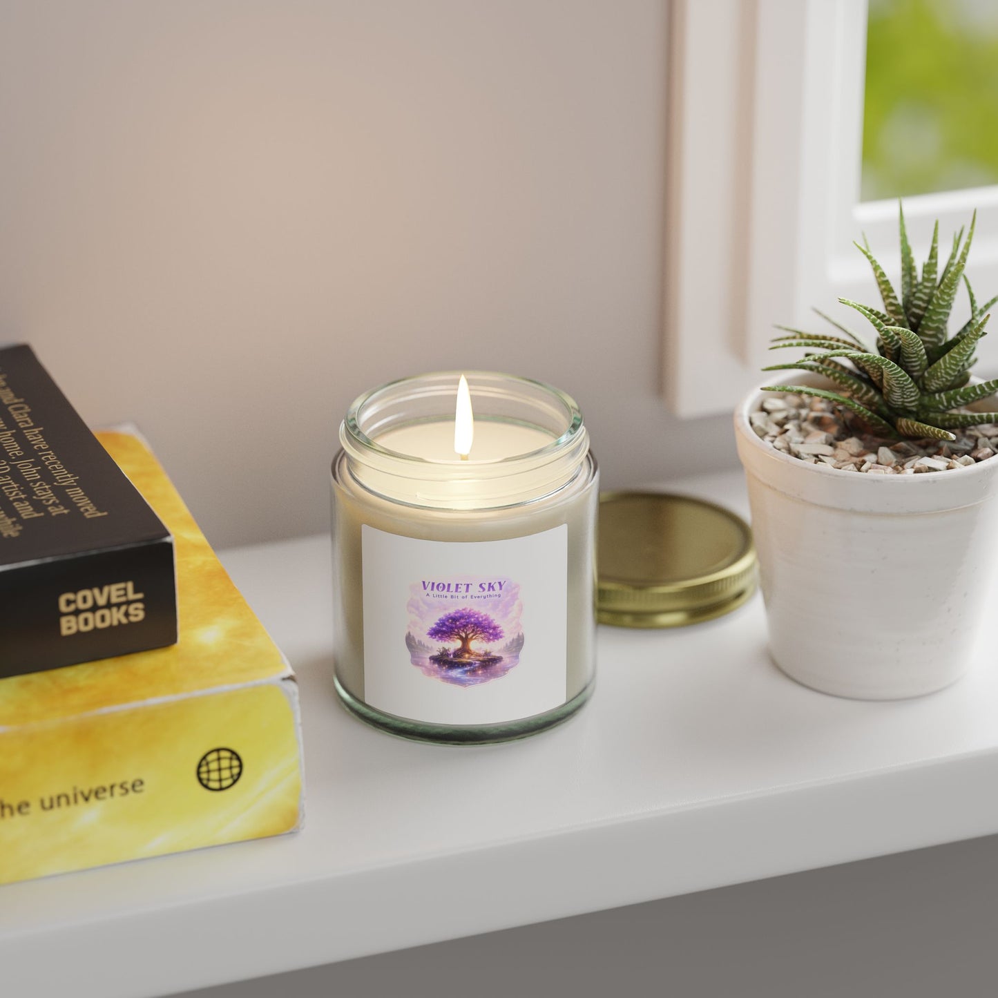 Scented Candle — Violet Sky Coconut Apricot Wax (4oz & 9oz)
