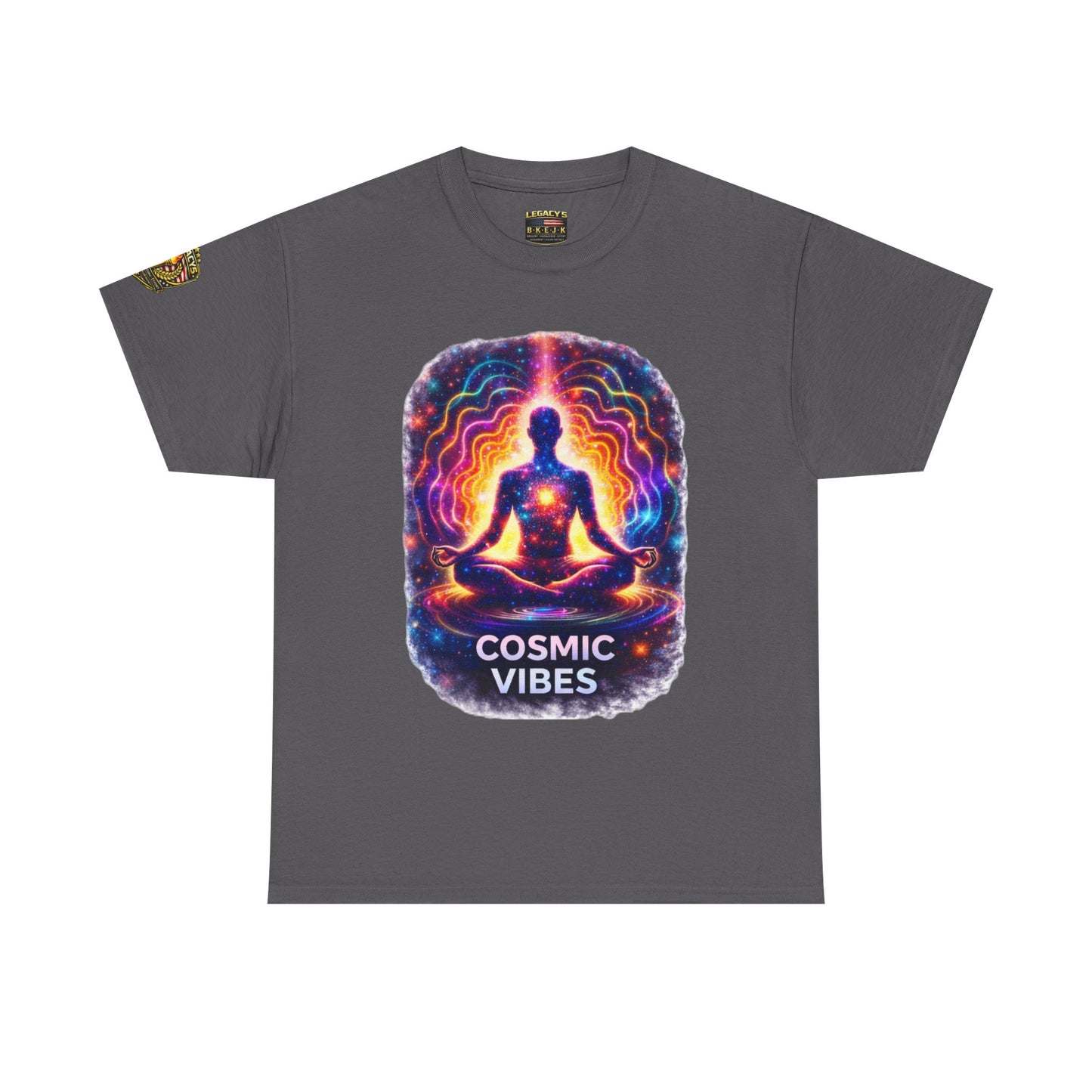 Meditating Silhouette 'Cosmic Vibes' T-shirt