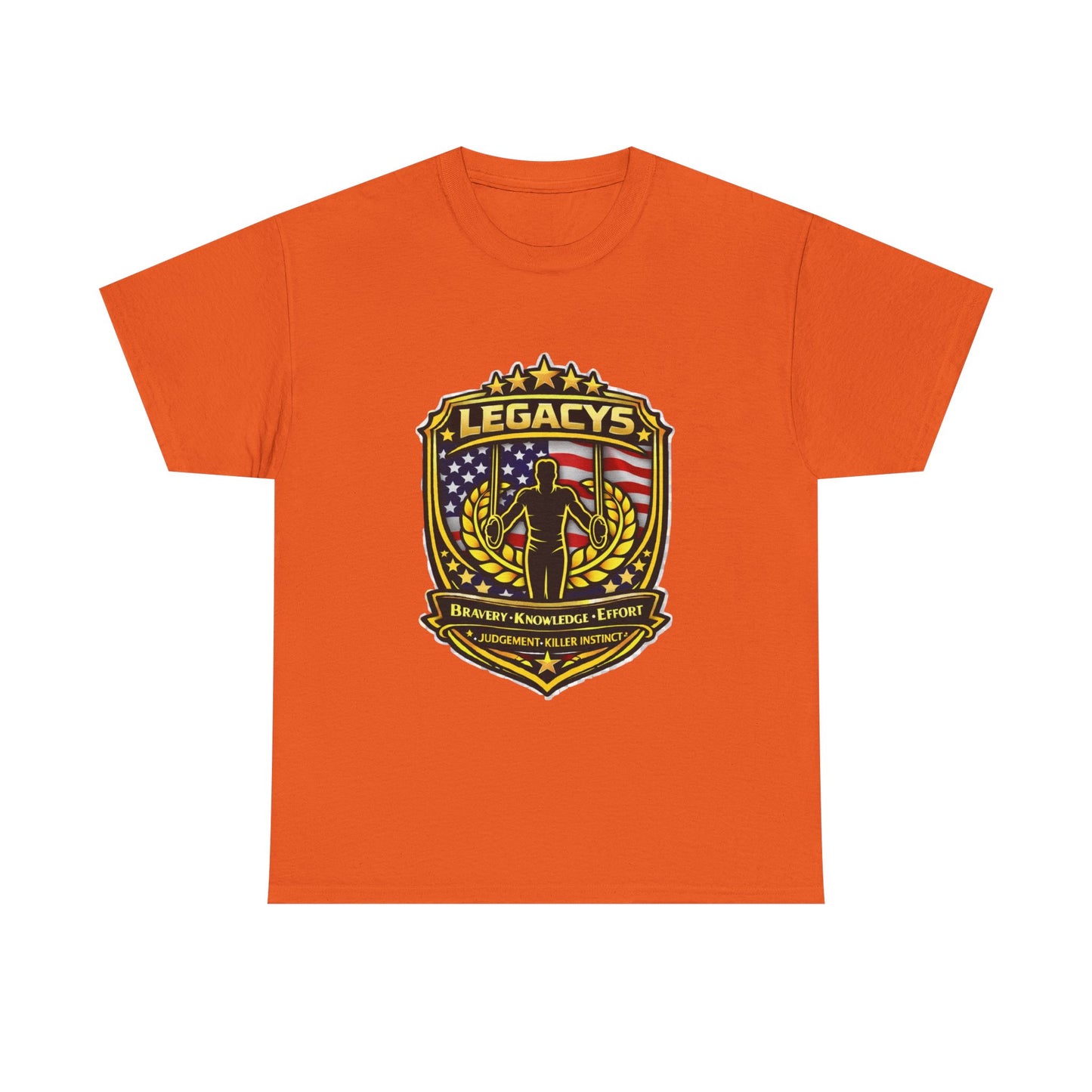 Gymnastics - Male Silhouette Legacy Shield T-Shirt
