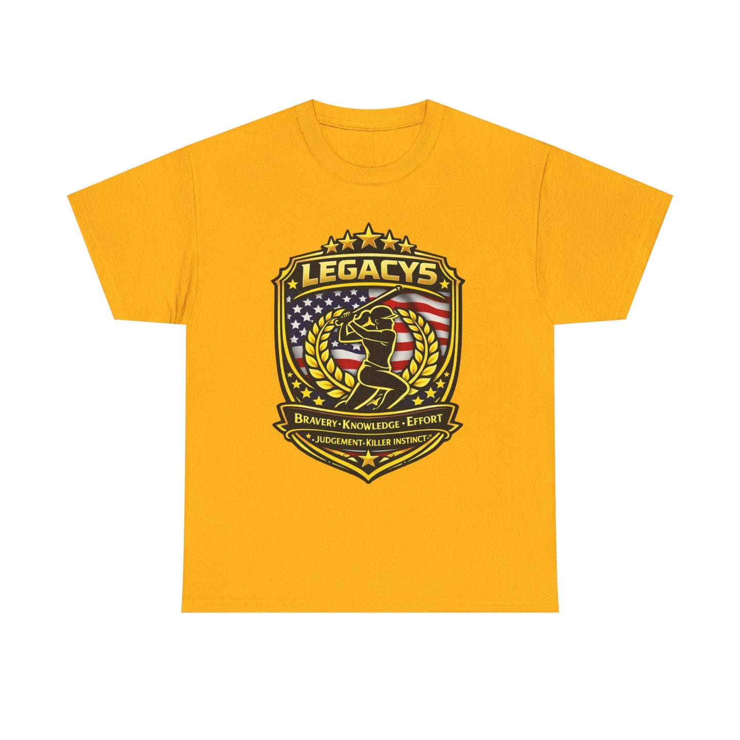 Baseball/Softball -Female Silhouette Legacy Shield T-Shirt