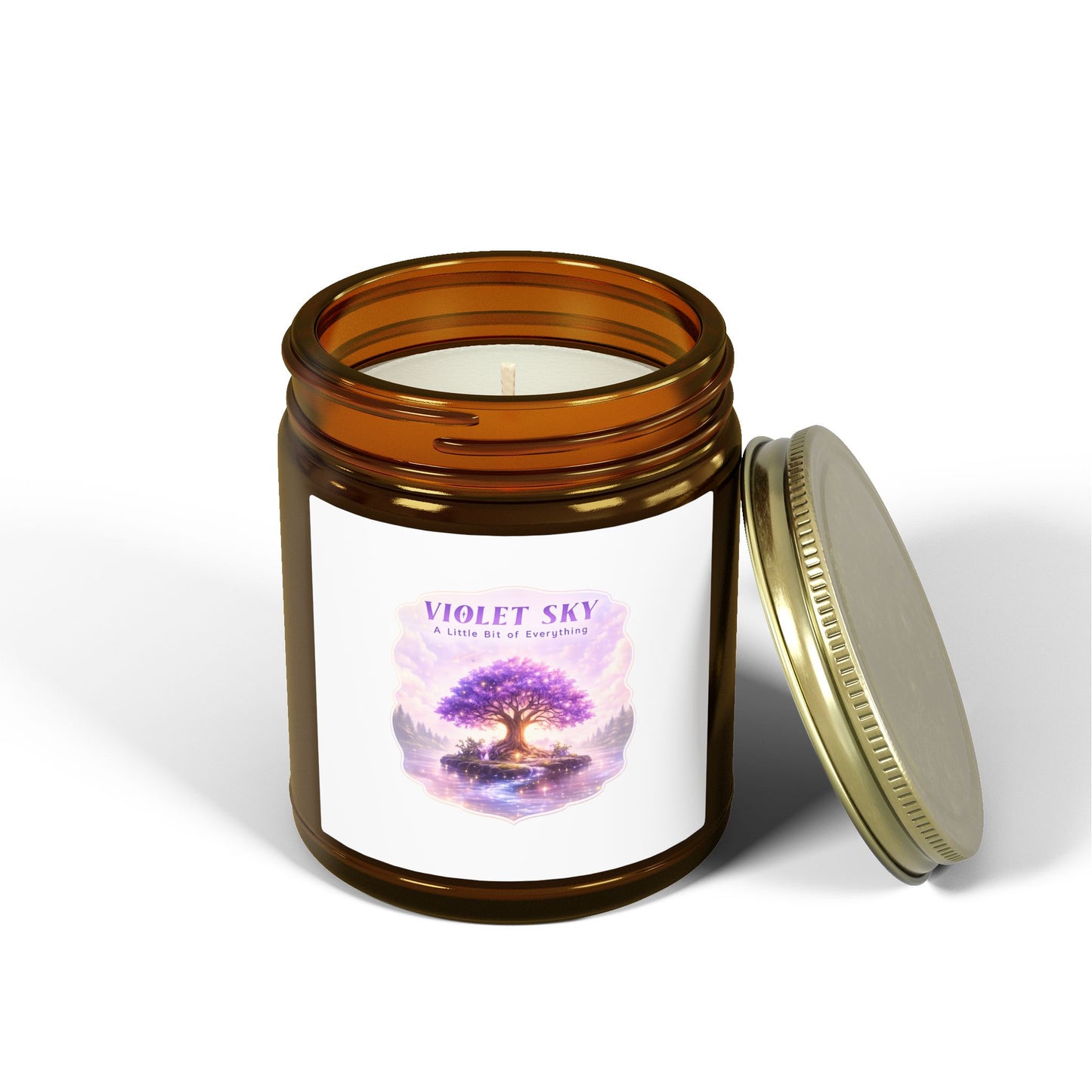 Scented Candle — Violet Sky Coconut Apricot Wax (4oz & 9oz)