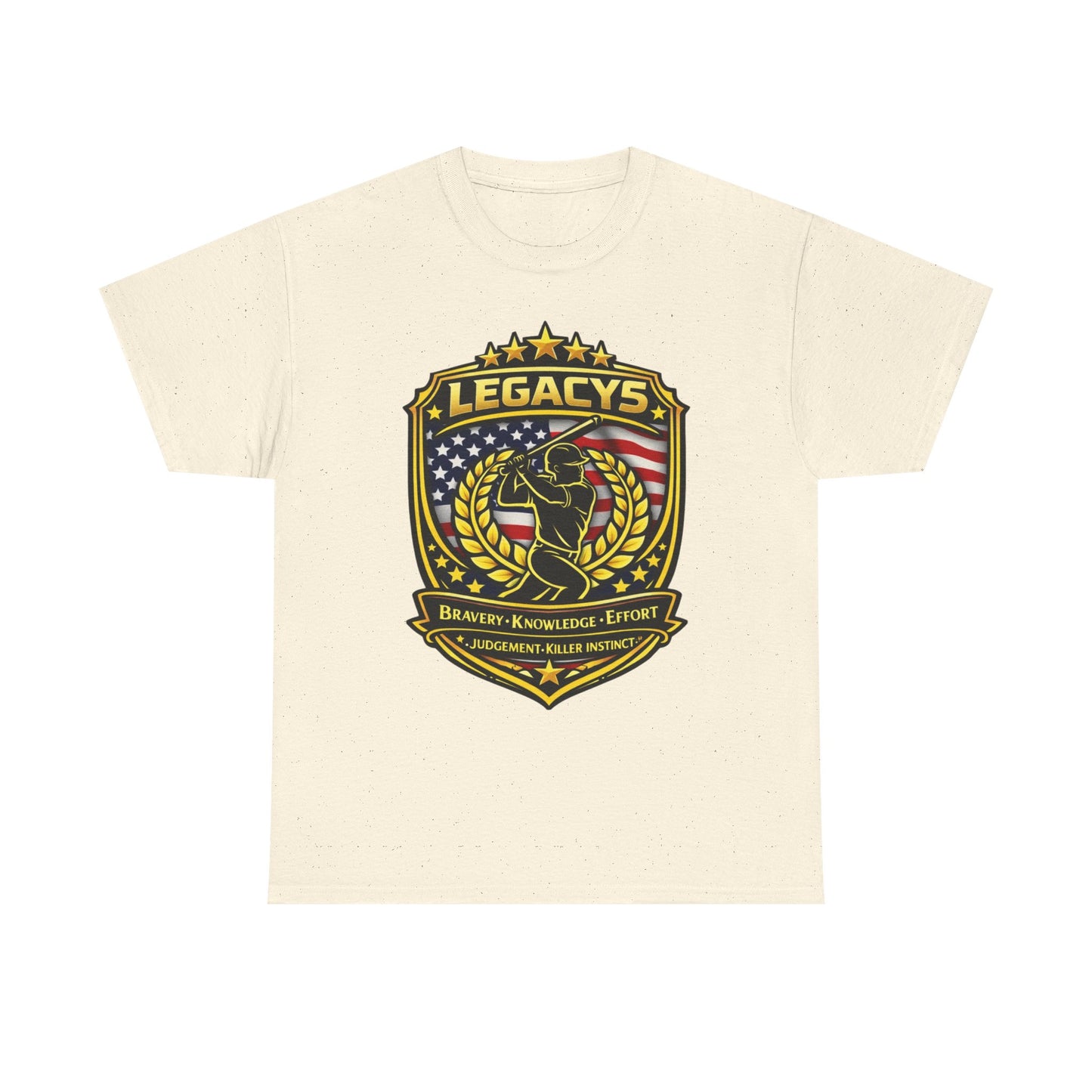Baseball/Softball - Male Silhouette Legacy Shield T-Shirt