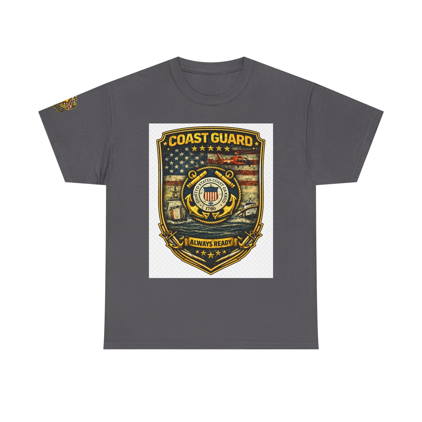 Coast Guard Shield â€” "Always Ready" Patriotic Military Tee w/ Legacy 5 Brand Crest