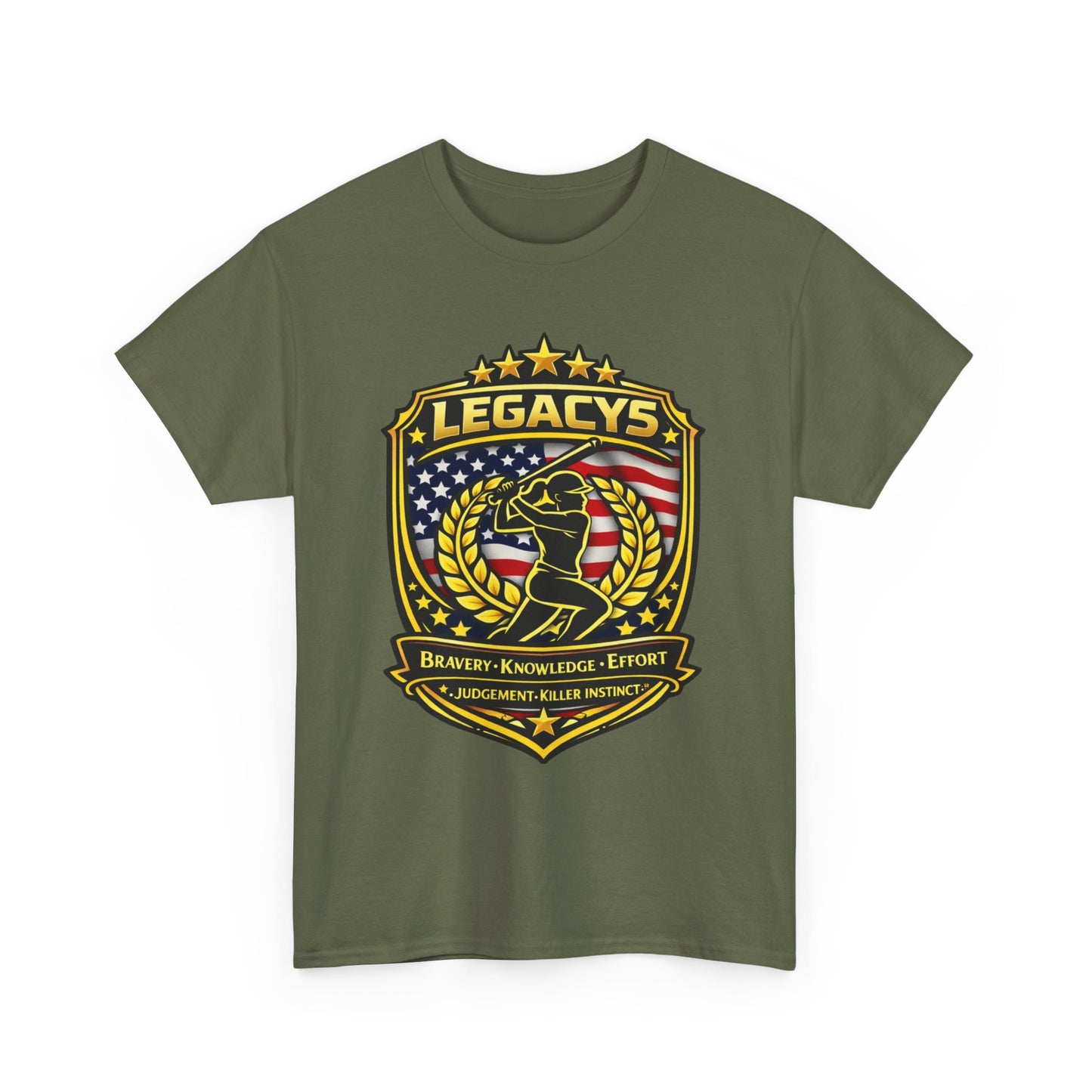 Baseball/Softball -Female Silhouette Legacy Shield T-Shirt