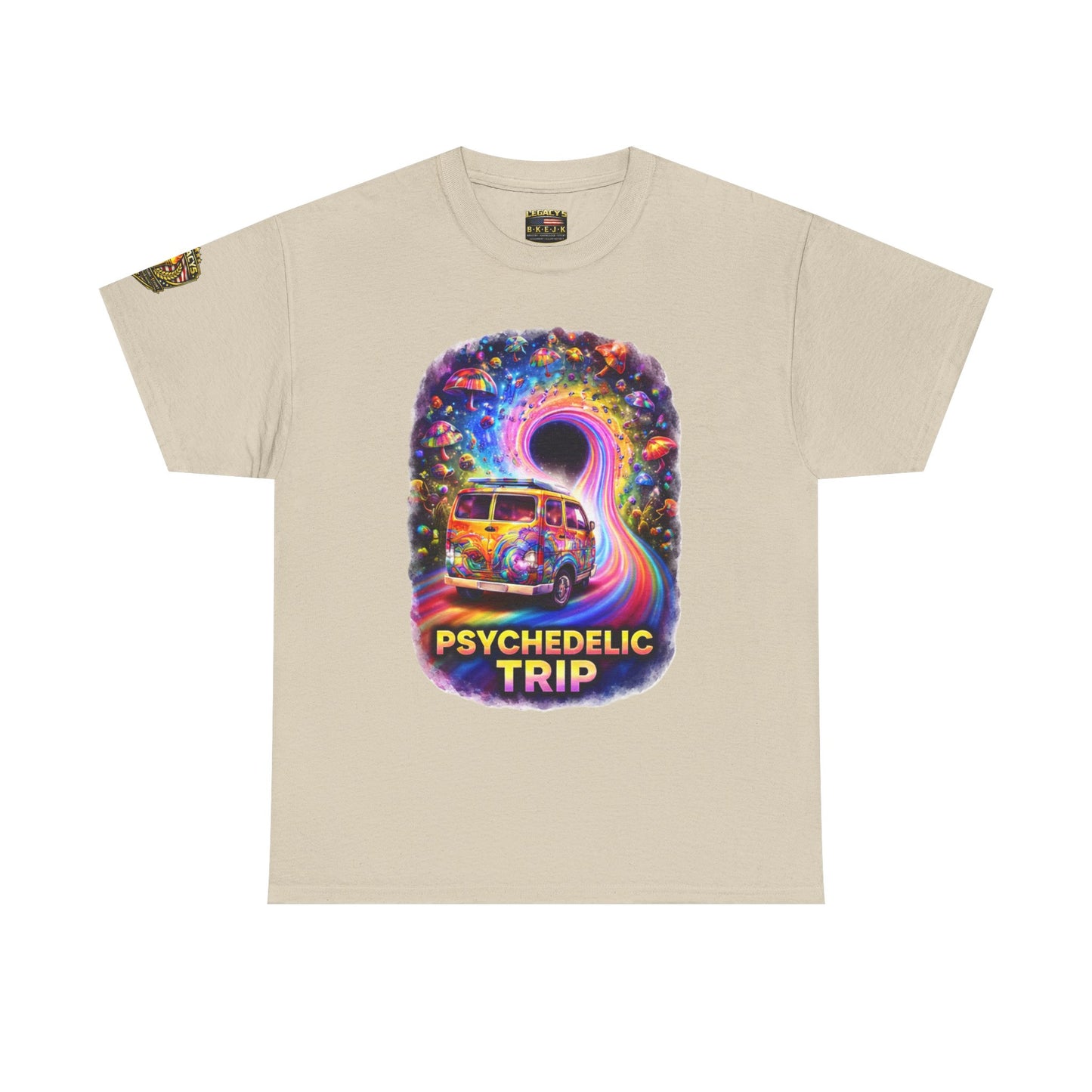 Retro VW Van Cosmic Psychedelic Road Trip T-Shirt