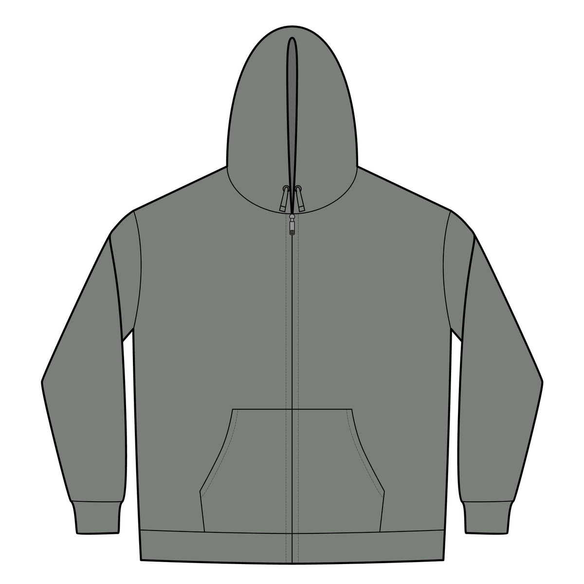 Heavyweight Sherpa-Lined Hooded Fleece Jacket