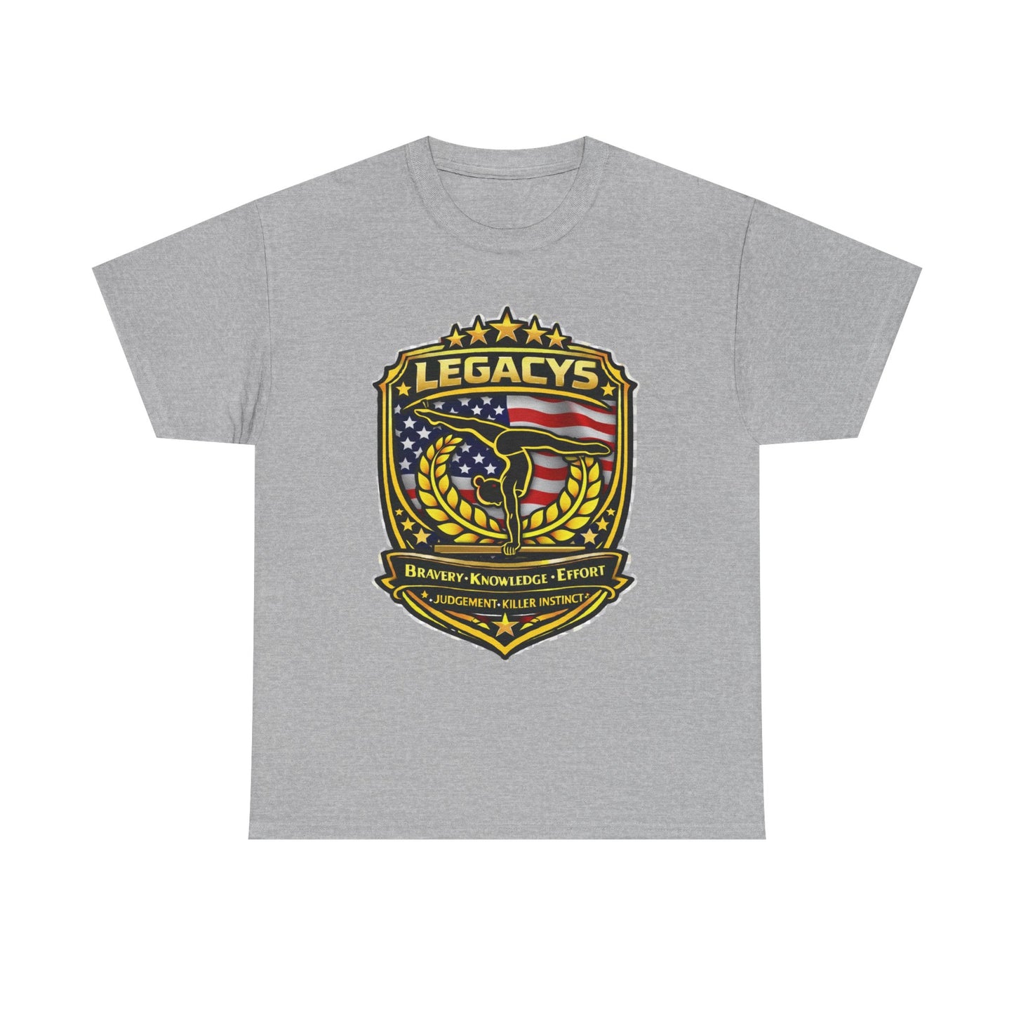 Gymnastics - Female Silhouette Legacy Shield T-Shirt