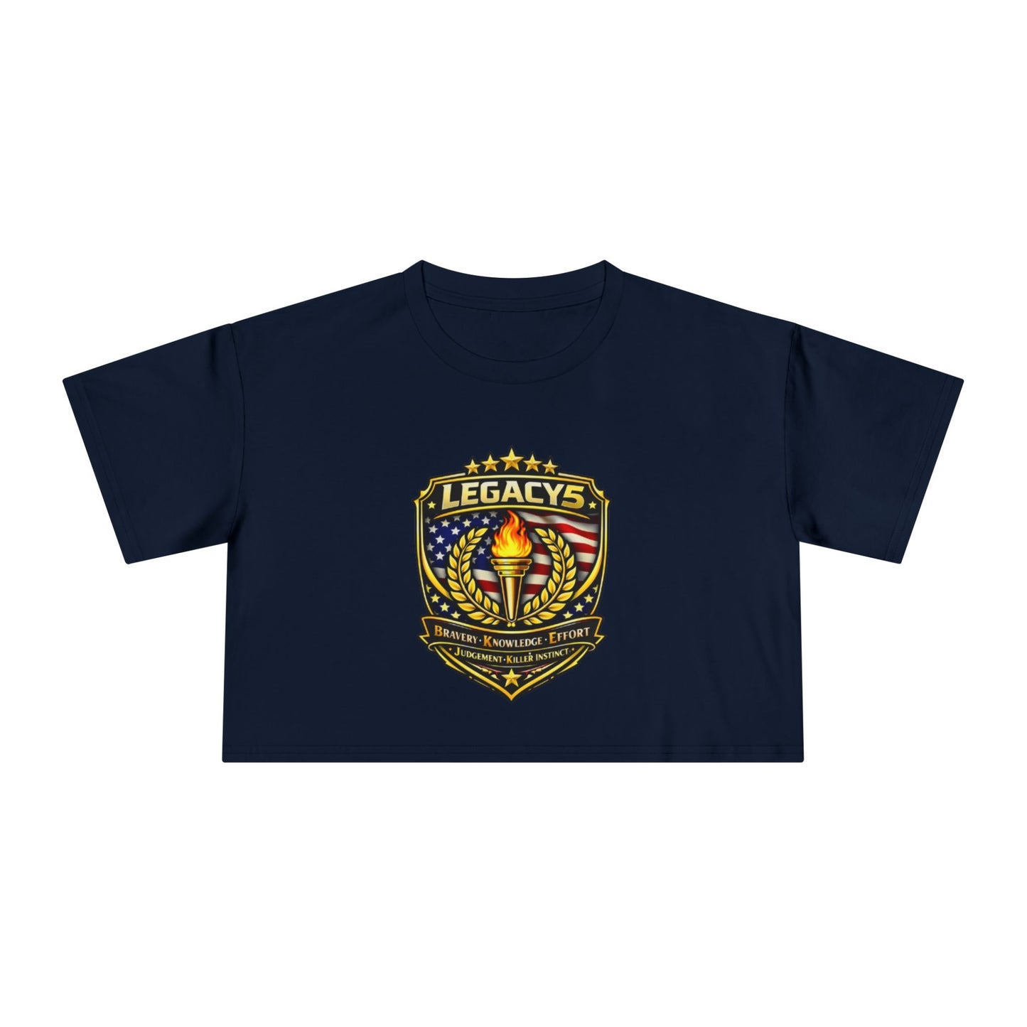 Legacy 5 Shield Crop Tee