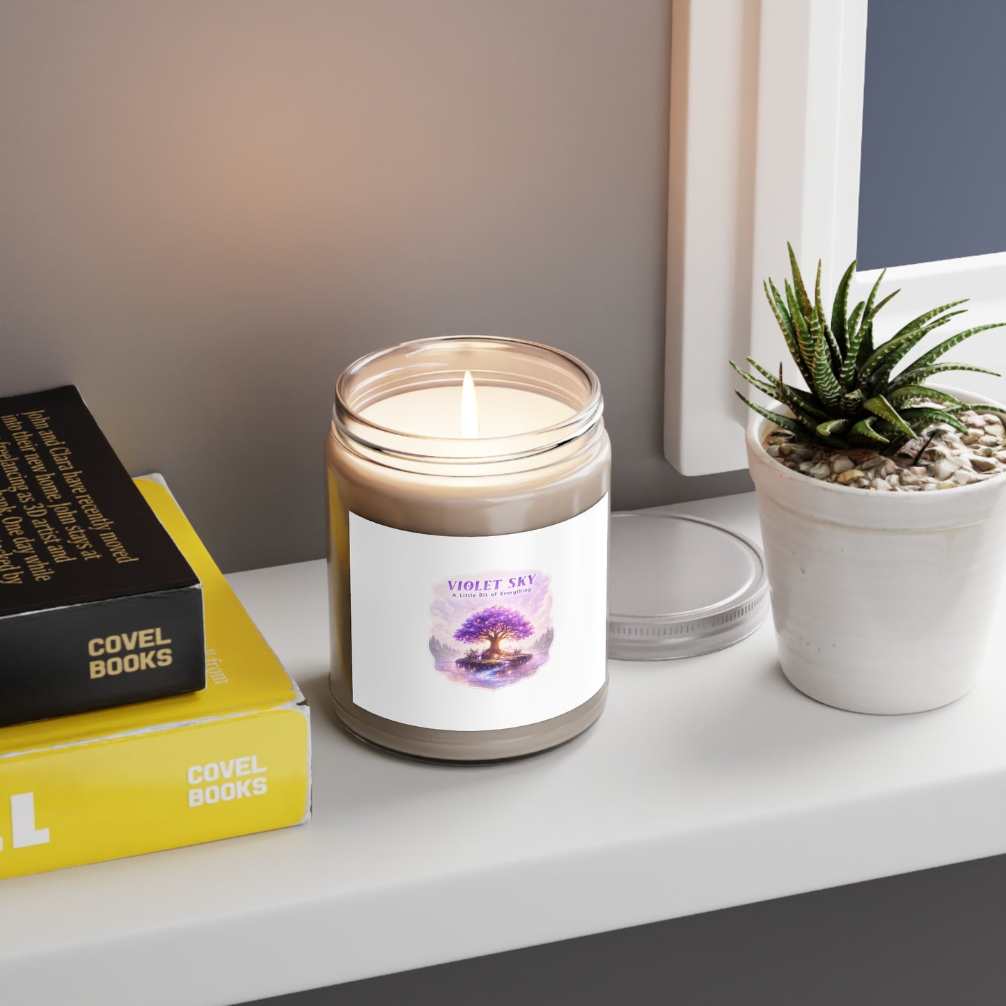 Violet Sky Scented Soy Candle — 9oz Relaxing Floral Aroma