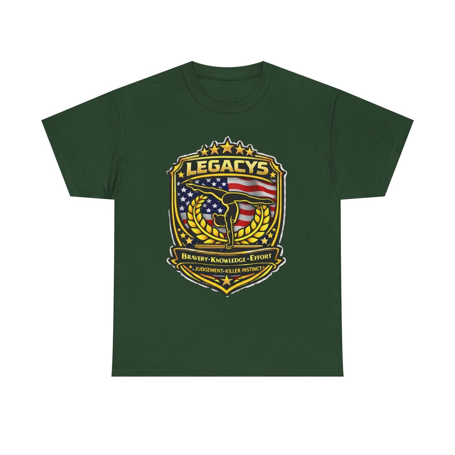 Gymnastics - Female Silhouette Legacy Shield T-Shirt