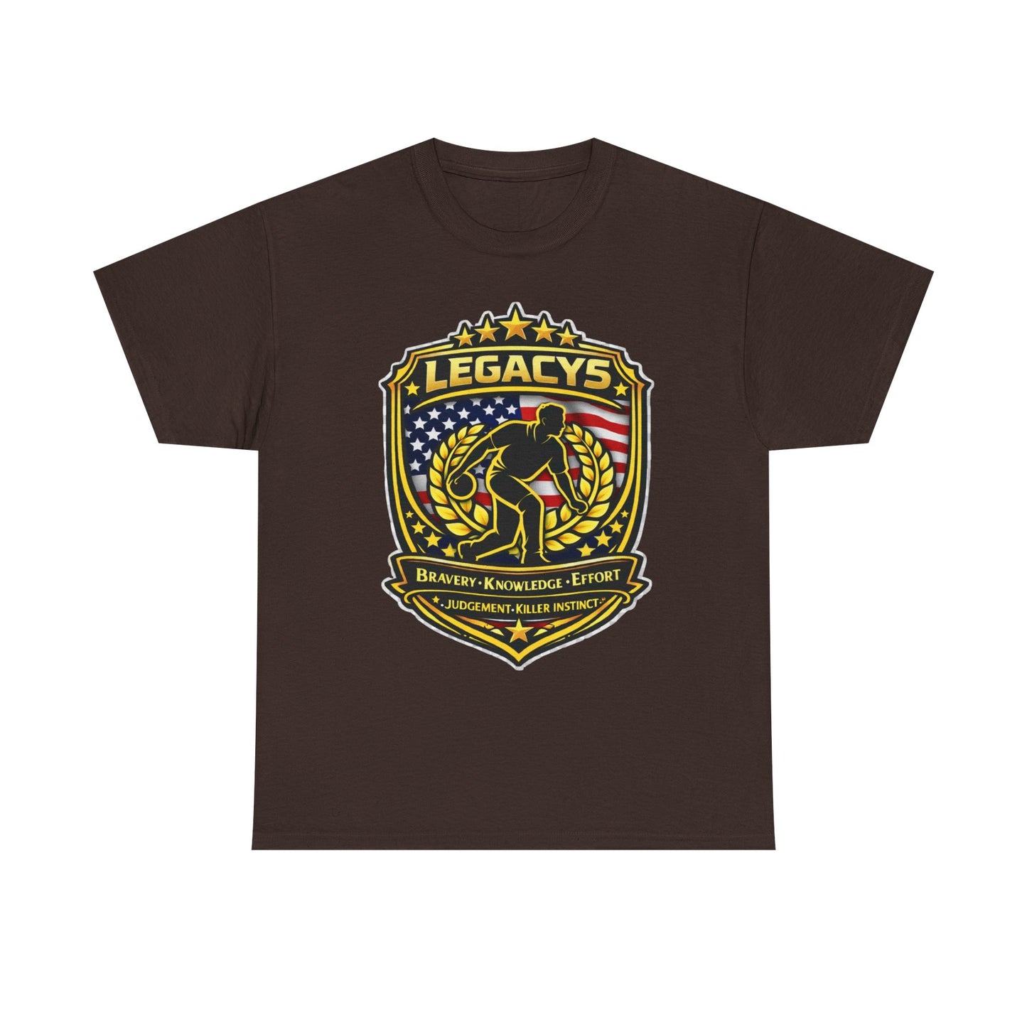 Bowling - Male Silhouette Legacy Shield T-Shirt