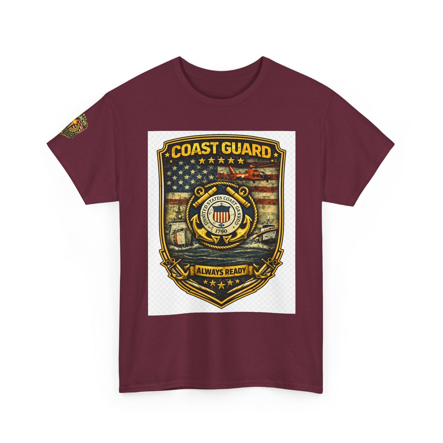 Coast Guard Shield â€” "Always Ready" Patriotic Military Tee w/ Legacy 5 Brand Crest