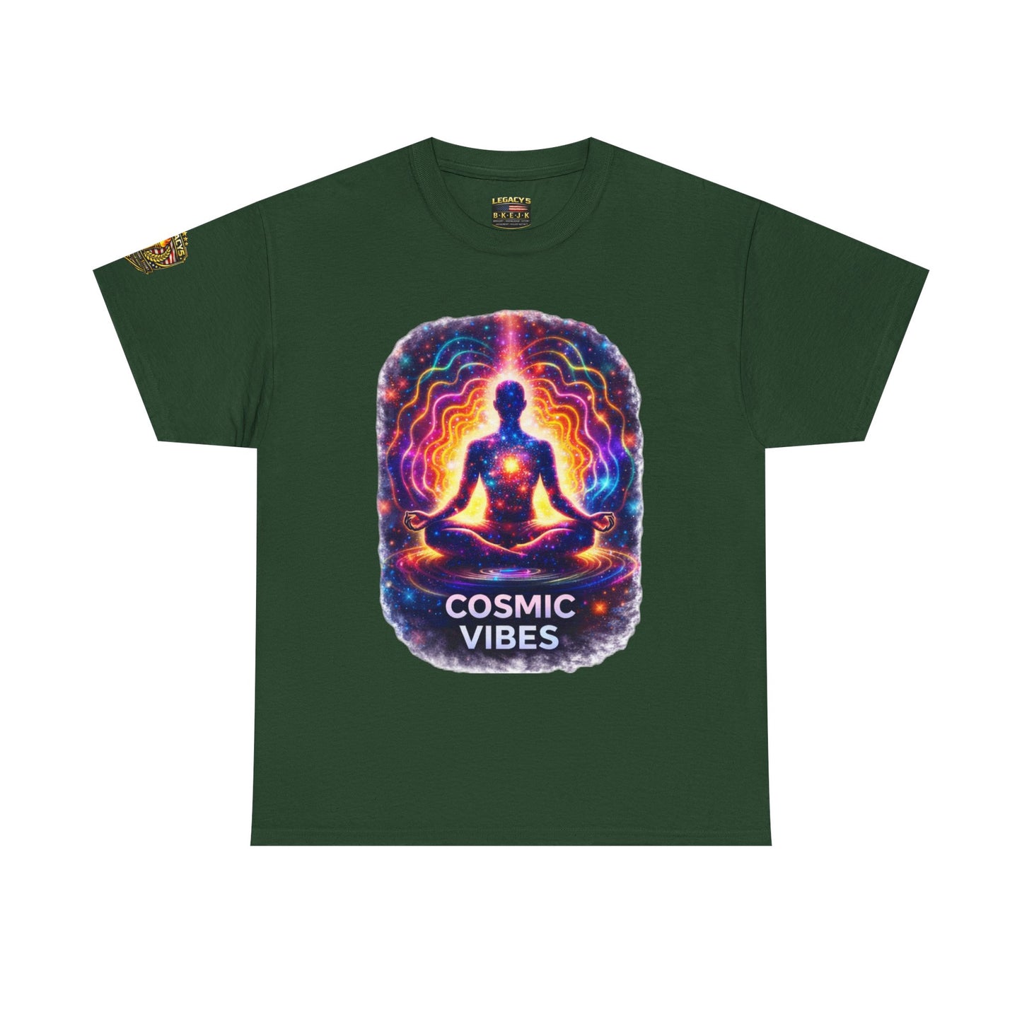 Meditating Silhouette 'Cosmic Vibes' T-shirt