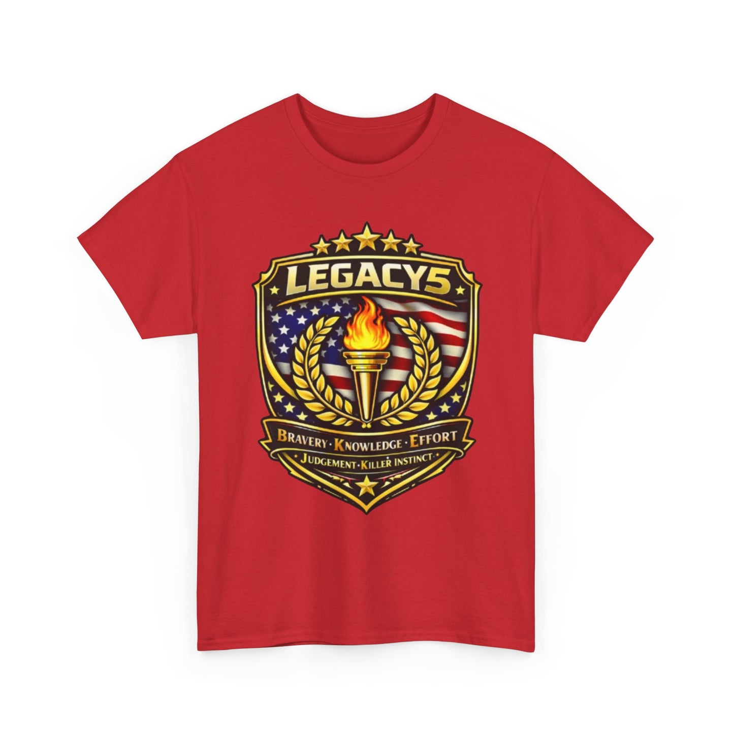 Legacy 5 Brand Crest T-Shirt - Built on Values. Worn with Purpose